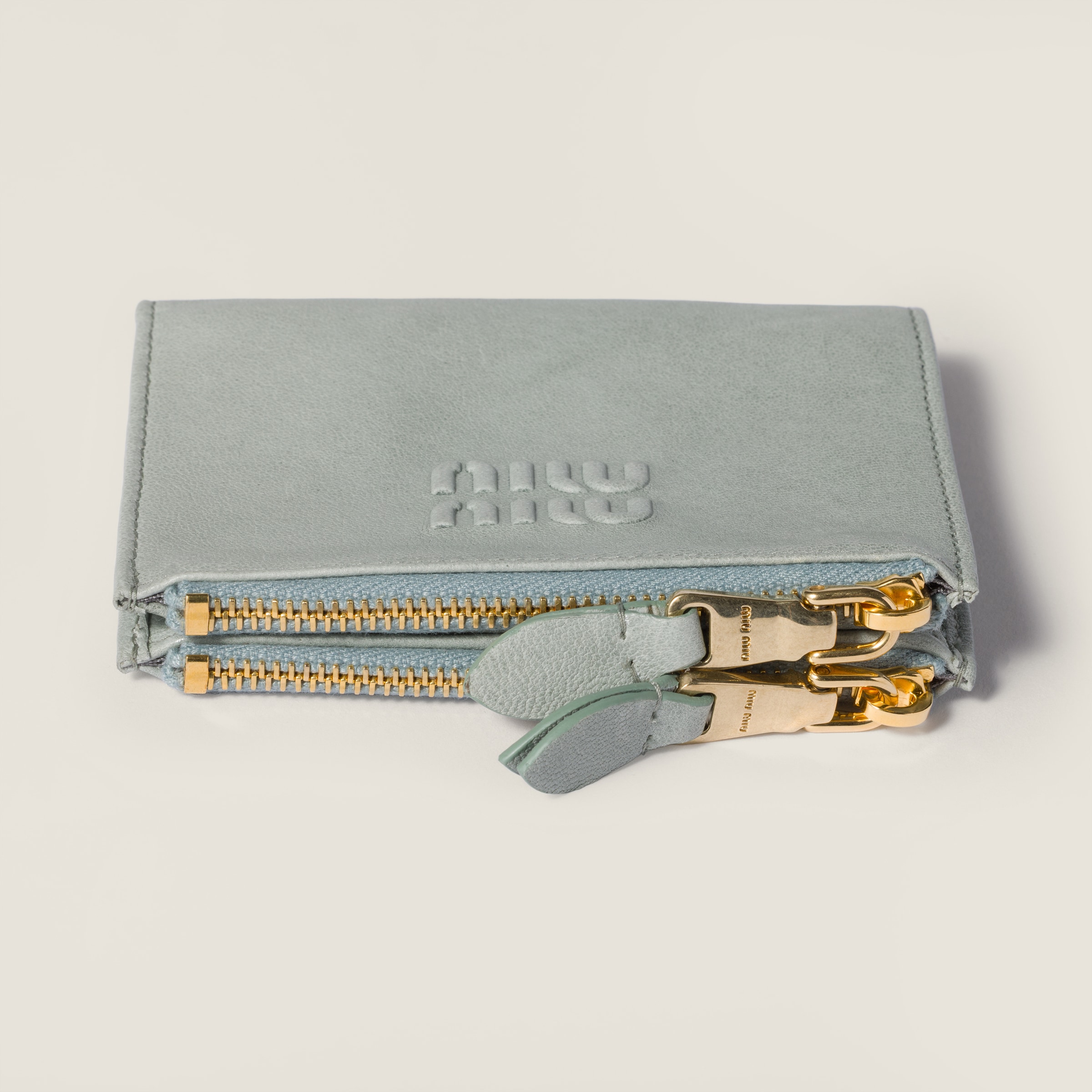 新品未使用【MIUMIU】 ナッパレザー 財布 パウダーブルー MIU MIU - 新品未使用【MIUMIU】 ナッパレザー 財布 パウダーブルーの
