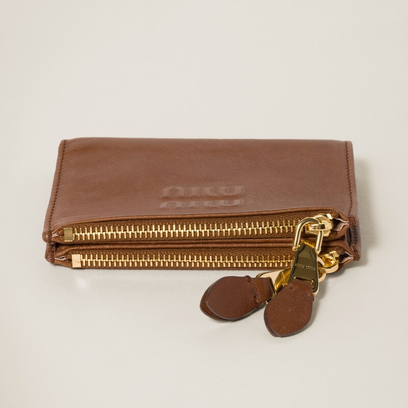 Small nappa leather wallet