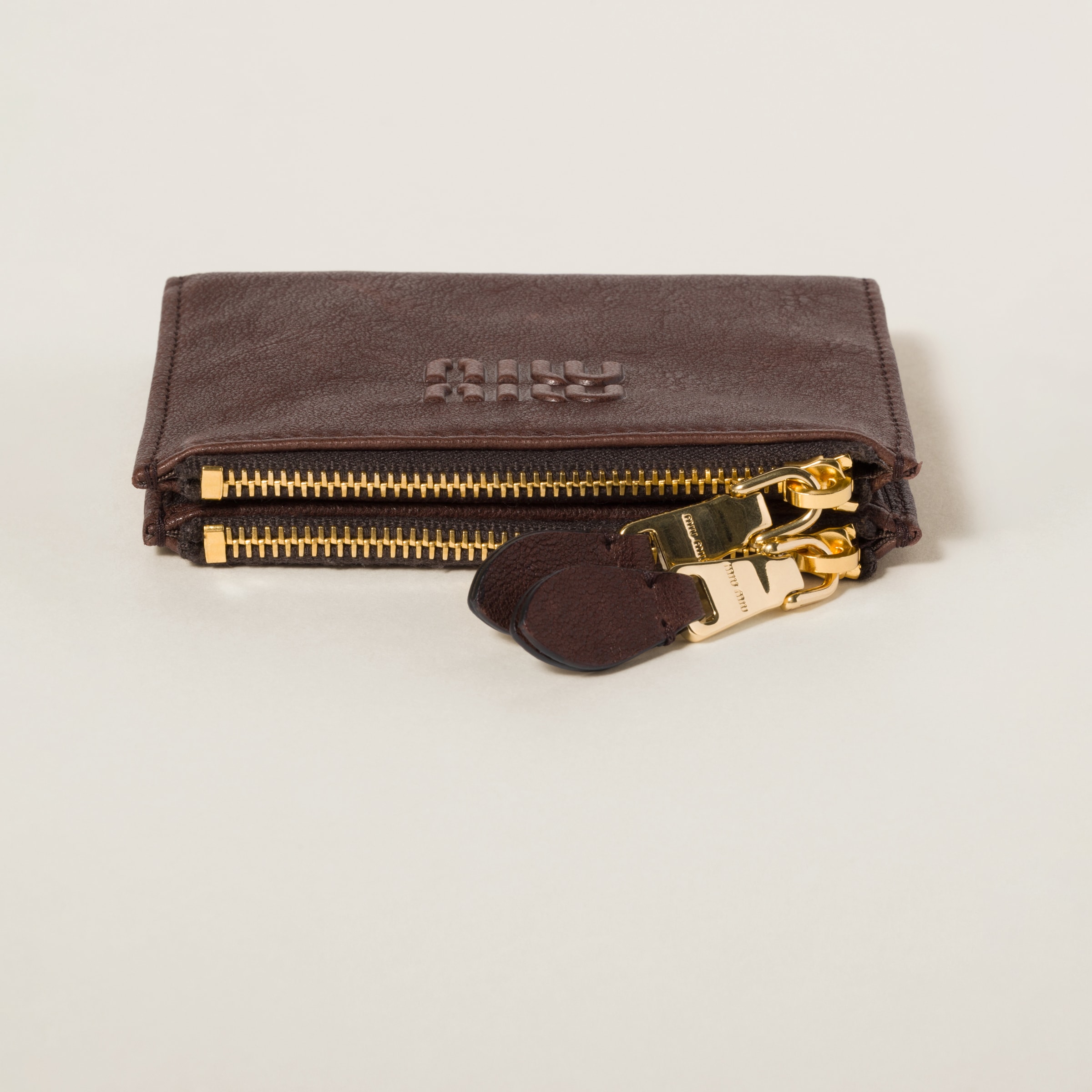 ブラウン ナッパレザー 財布 | Miu Miu