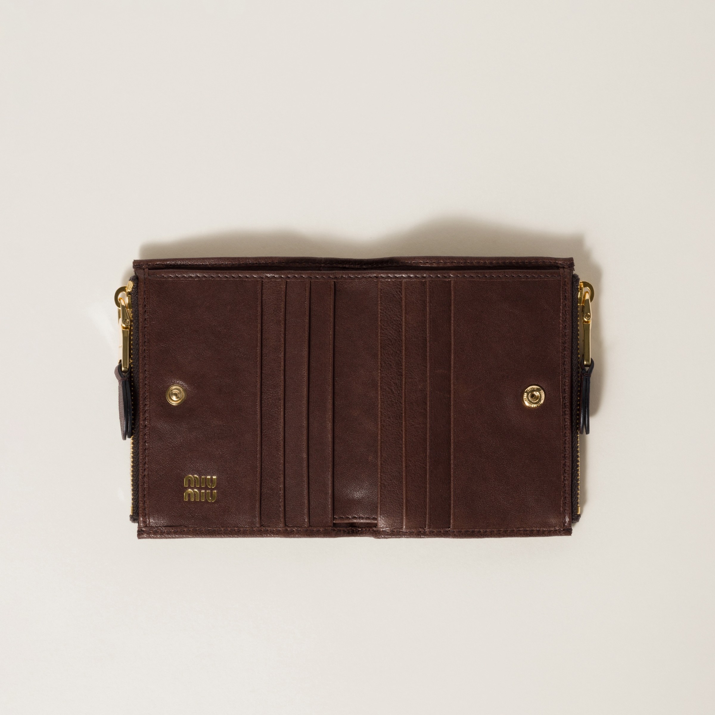 ブラウン ナッパレザー 財布 | Miu Miu