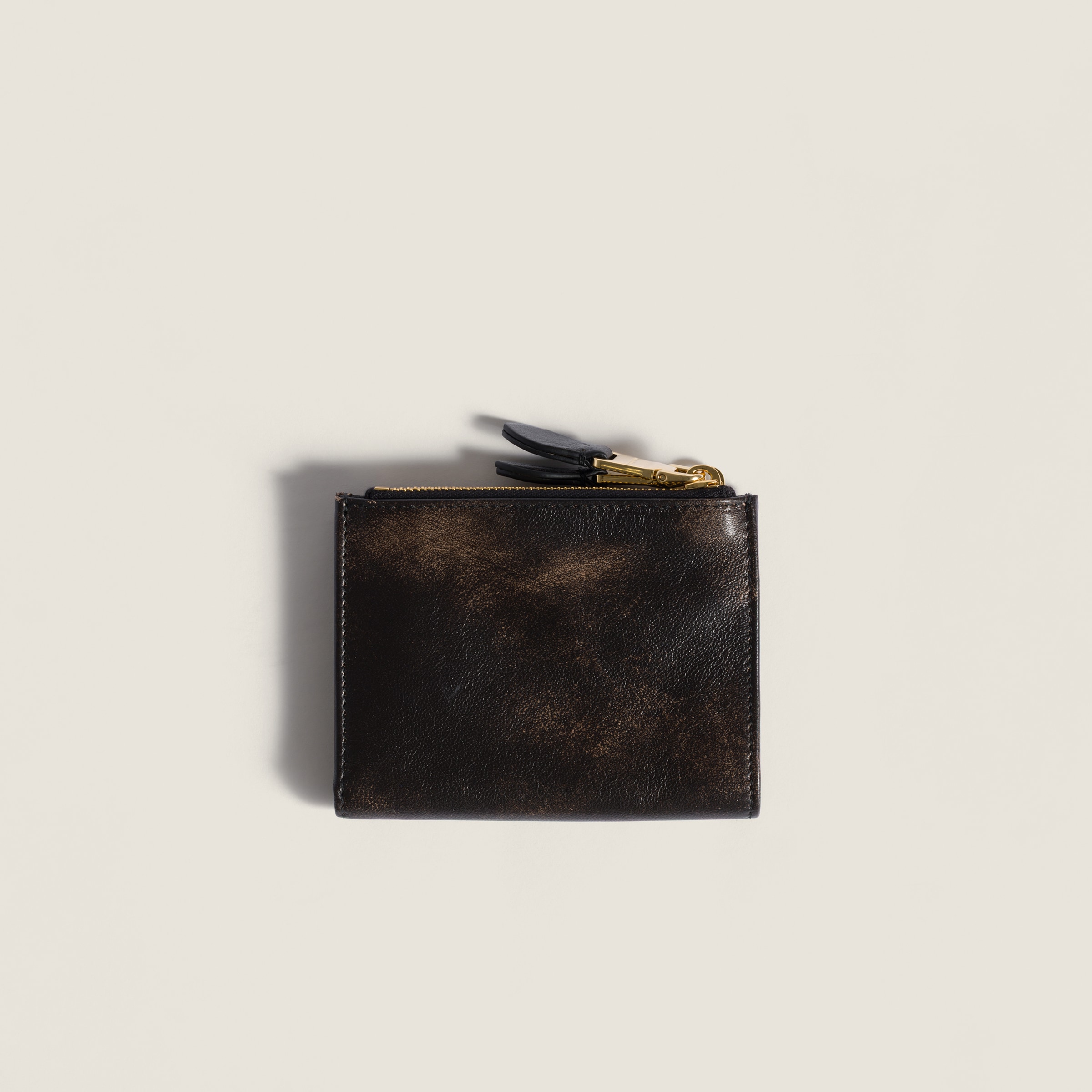 Coffee Small Nappa Leather Wallet | Miu Miu - United States