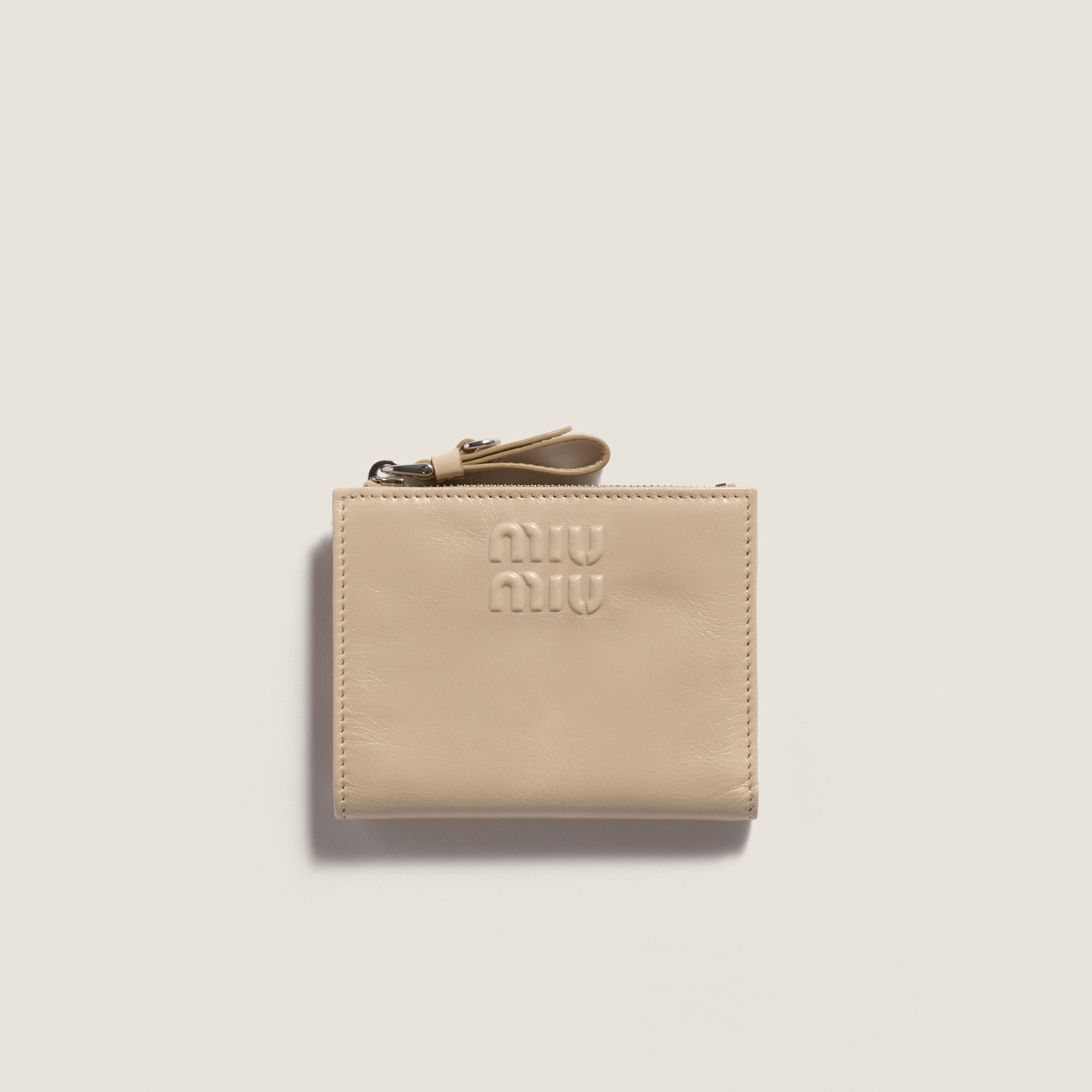 ミユミユ2ページ(≧▽≦) Black Small Leather Wallet | Miu Miu - Japan