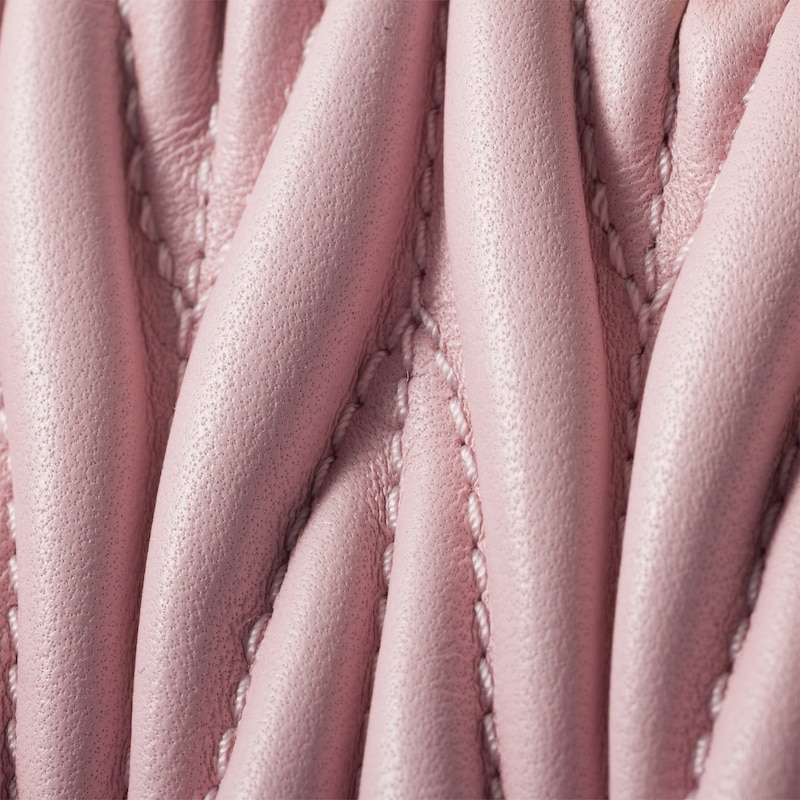 Large matelassé nappa leather wallet