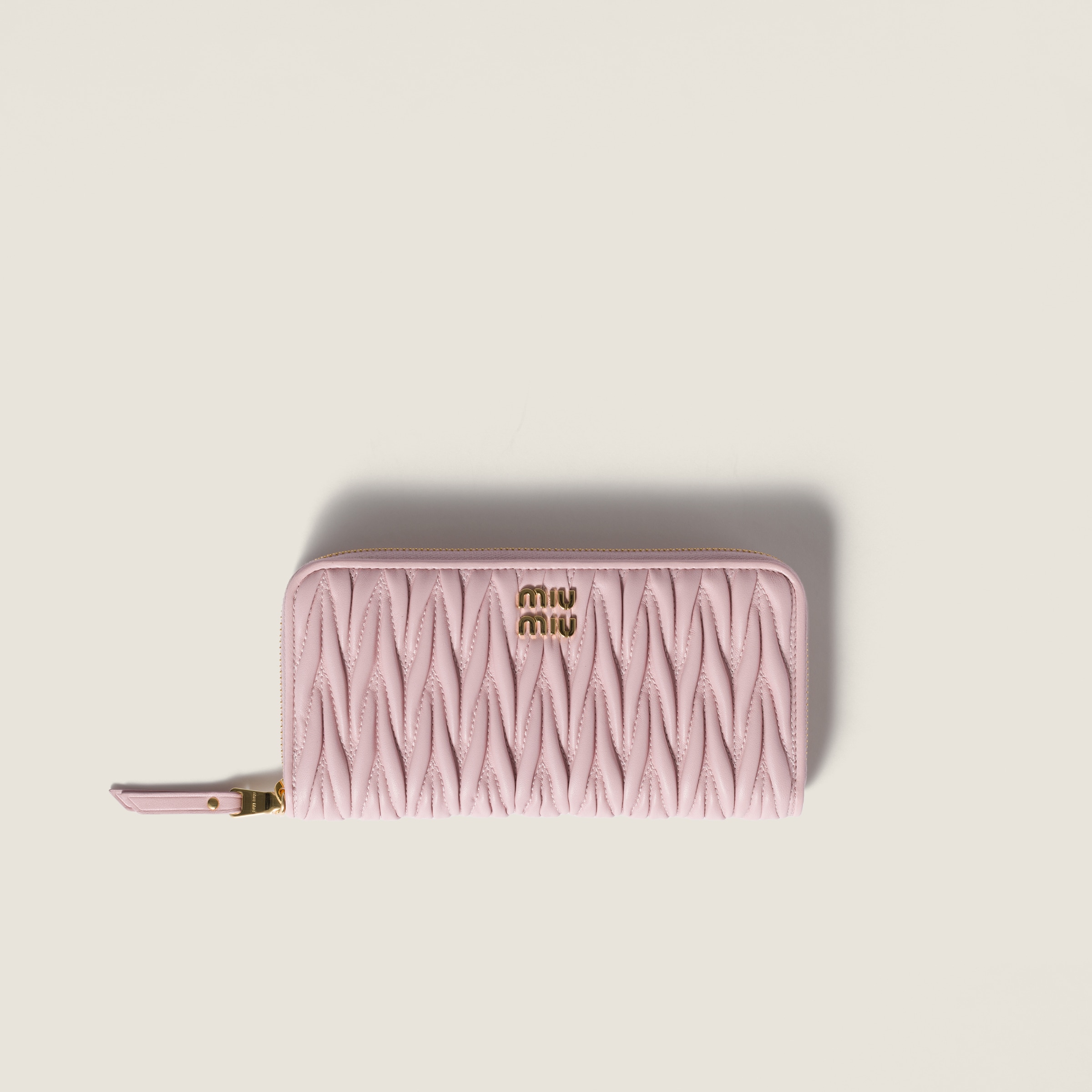 Black Small Matelassé Nappa Leather Wallet | Miu Miu