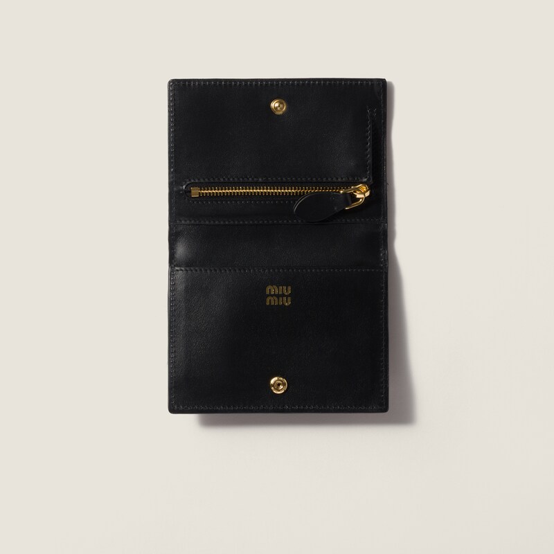 Printed leather envelope card holder