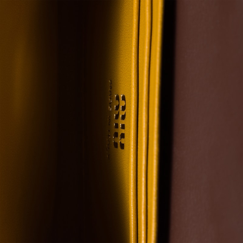 Leather wallet with shoulder strap