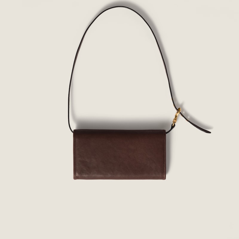 納帕軟皮銀包配肩帶