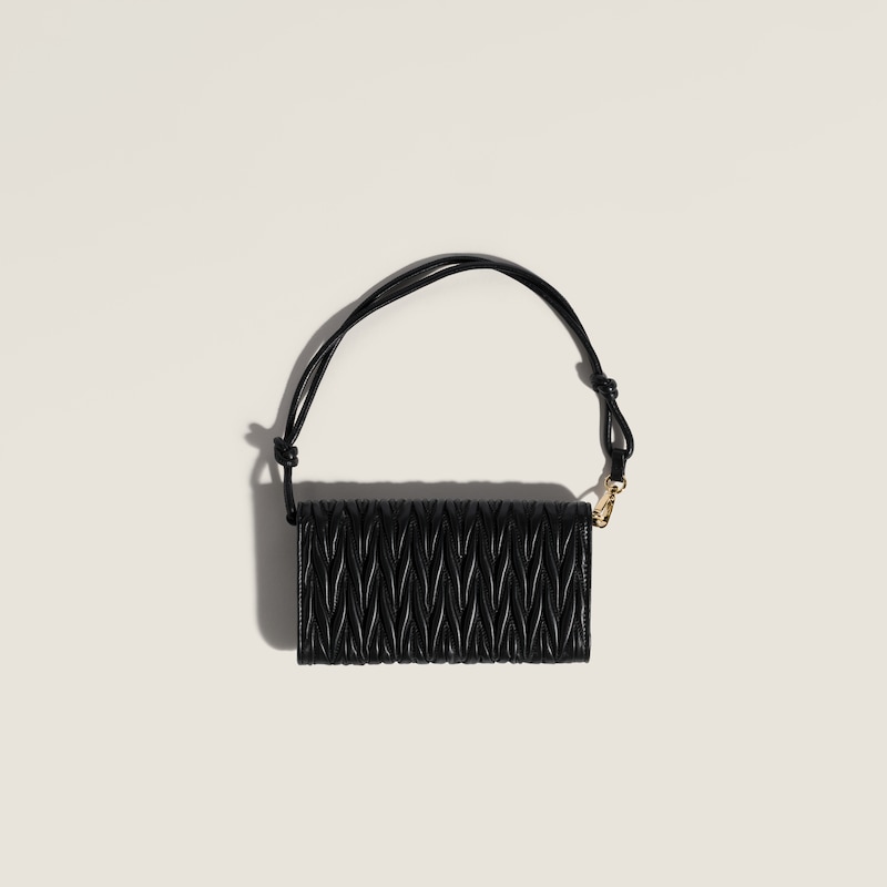 Matelassé nappa leather wallet