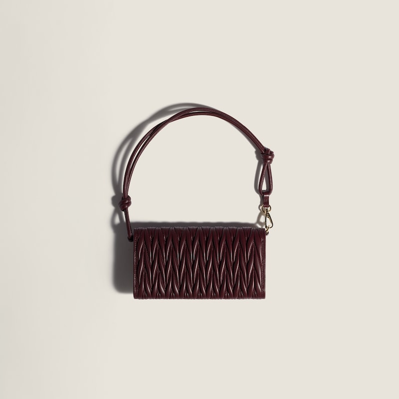 Matelassé nappa leather wallet