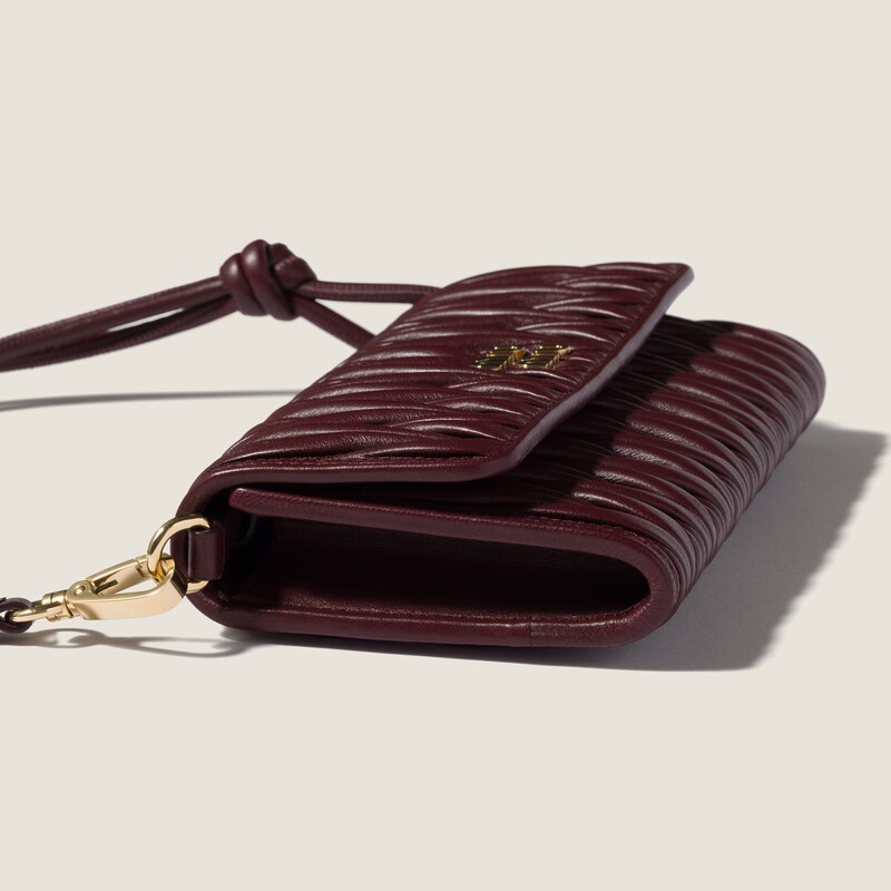Matelassé nappa leather wallet