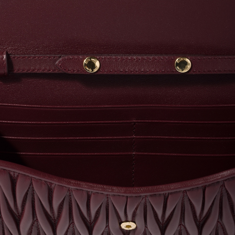 Matelassé nappa leather wallet