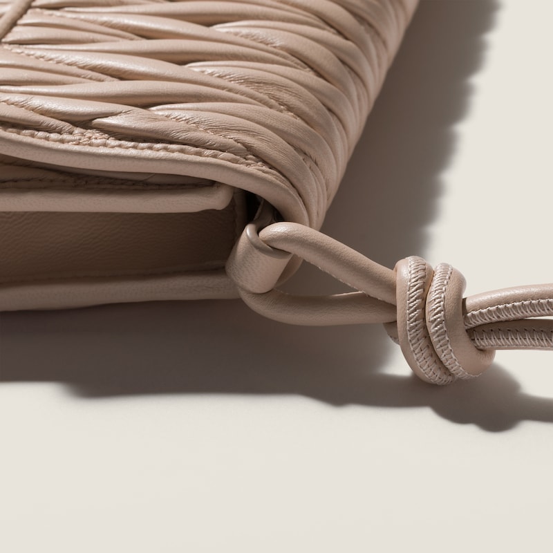 Matelassé nappa leather wallet