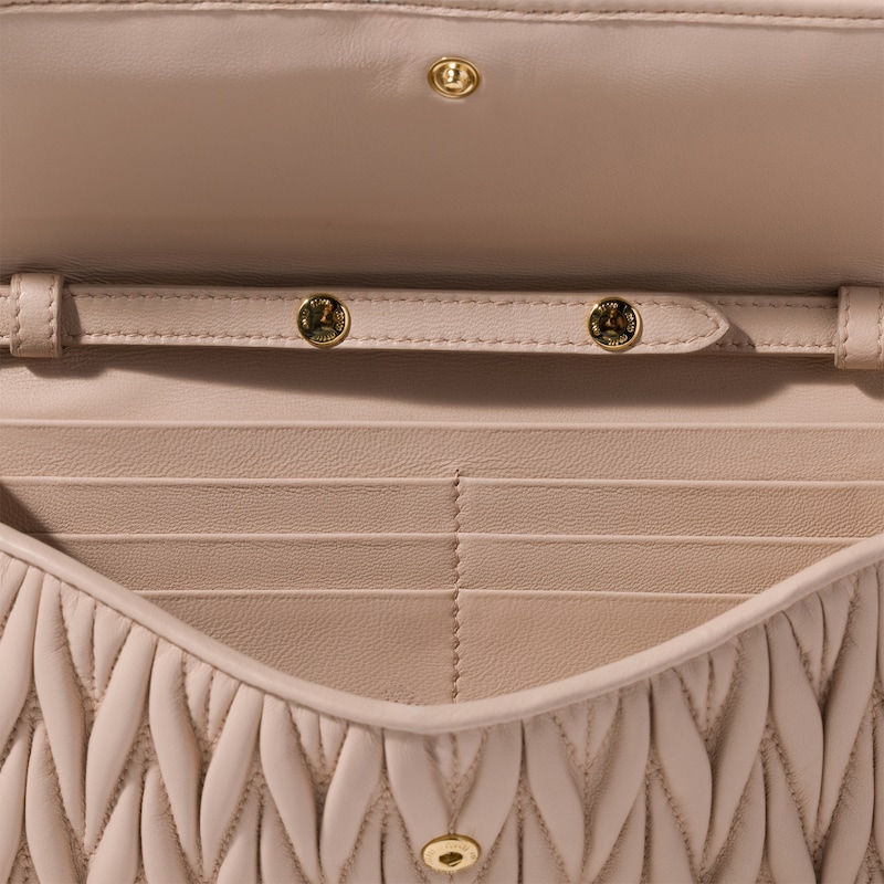 Matelassé nappa leather wallet