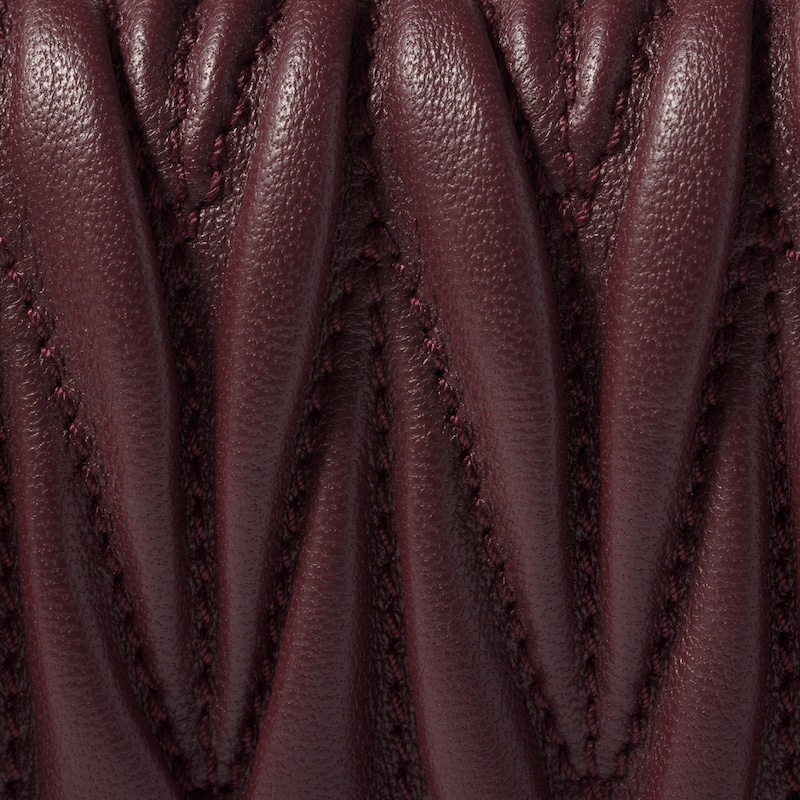 Small matelassé nappa leather wallet