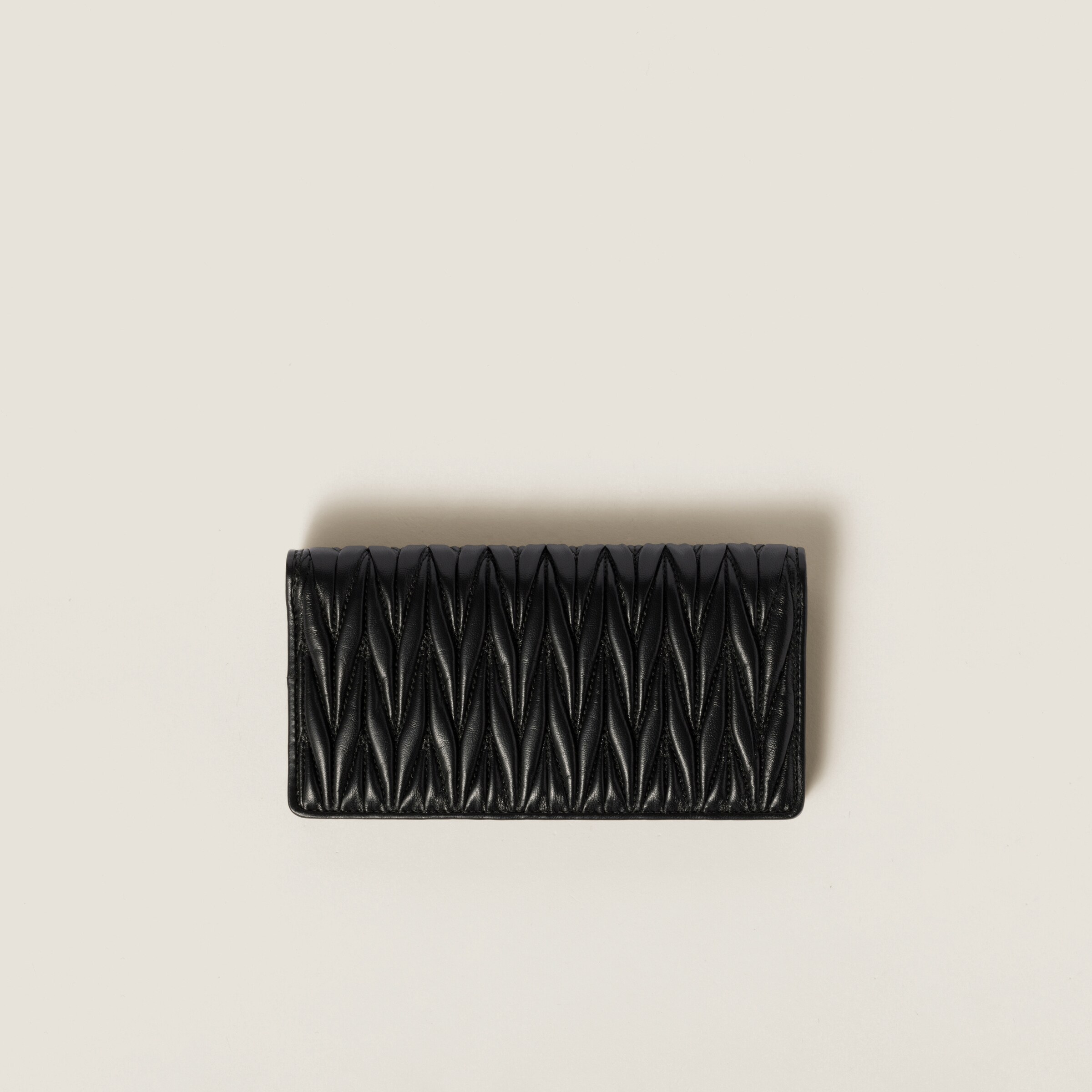 Miu miu matelassé leather wallet sale