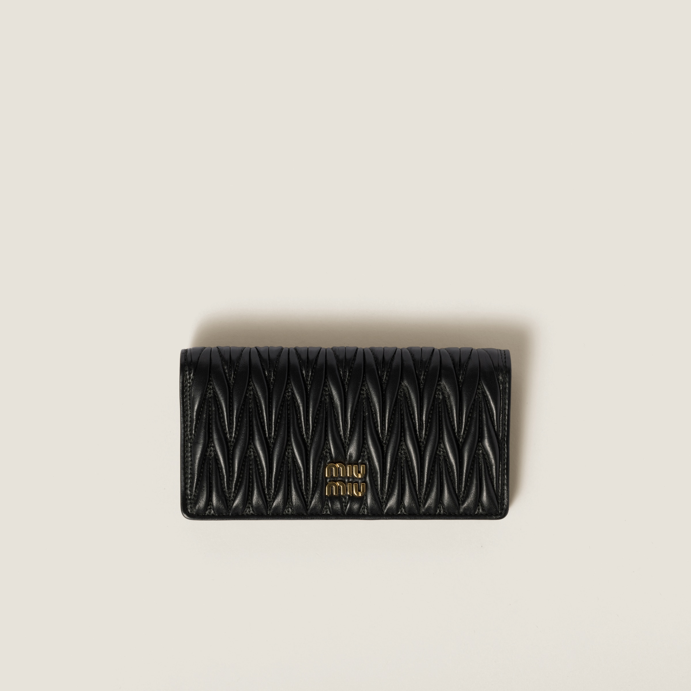 ブラック マテラッセレザー 財布 | Miu Miu