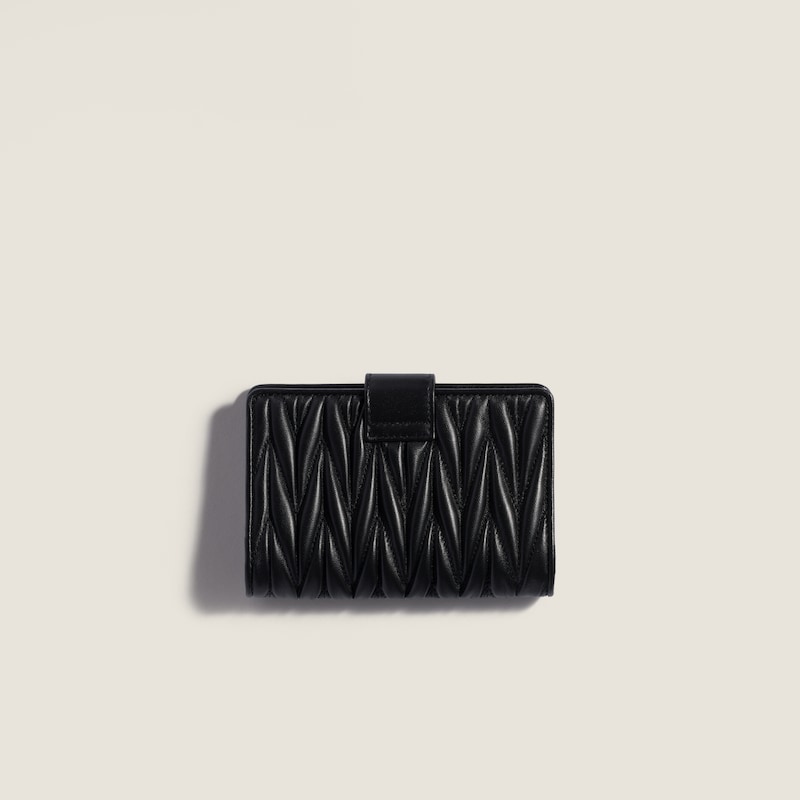 Matelassé nappa leather wallet