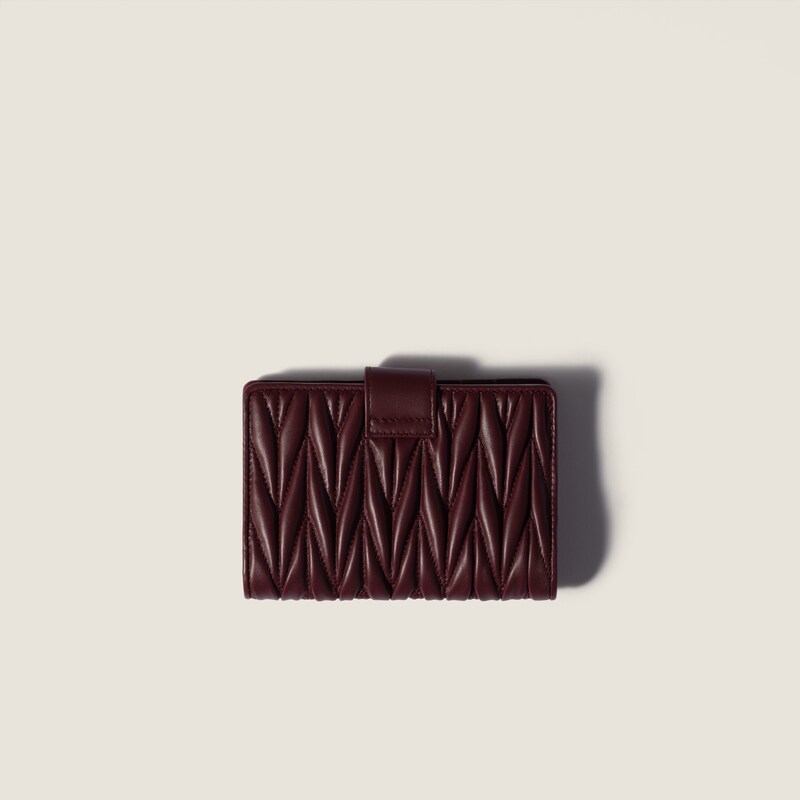 Matelassé nappa leather wallet