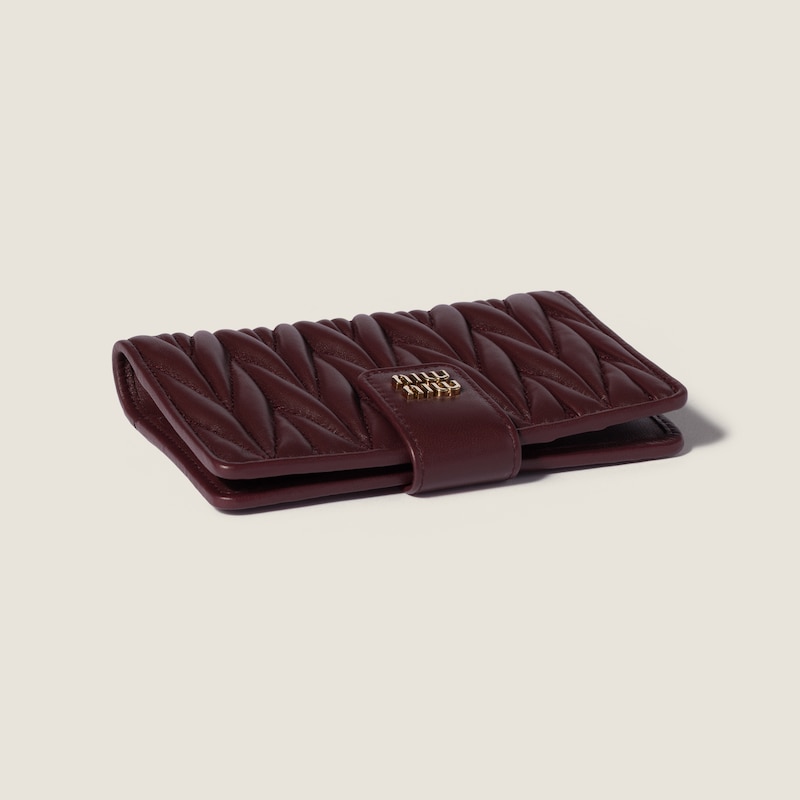Matelassé nappa leather wallet