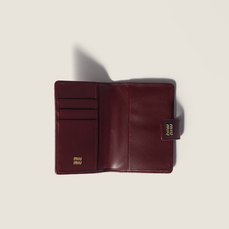 Matelassé nappa leather wallet