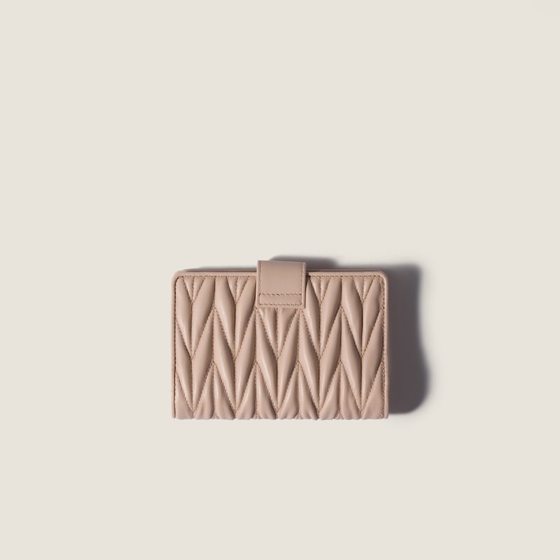 Matelassé nappa leather wallet