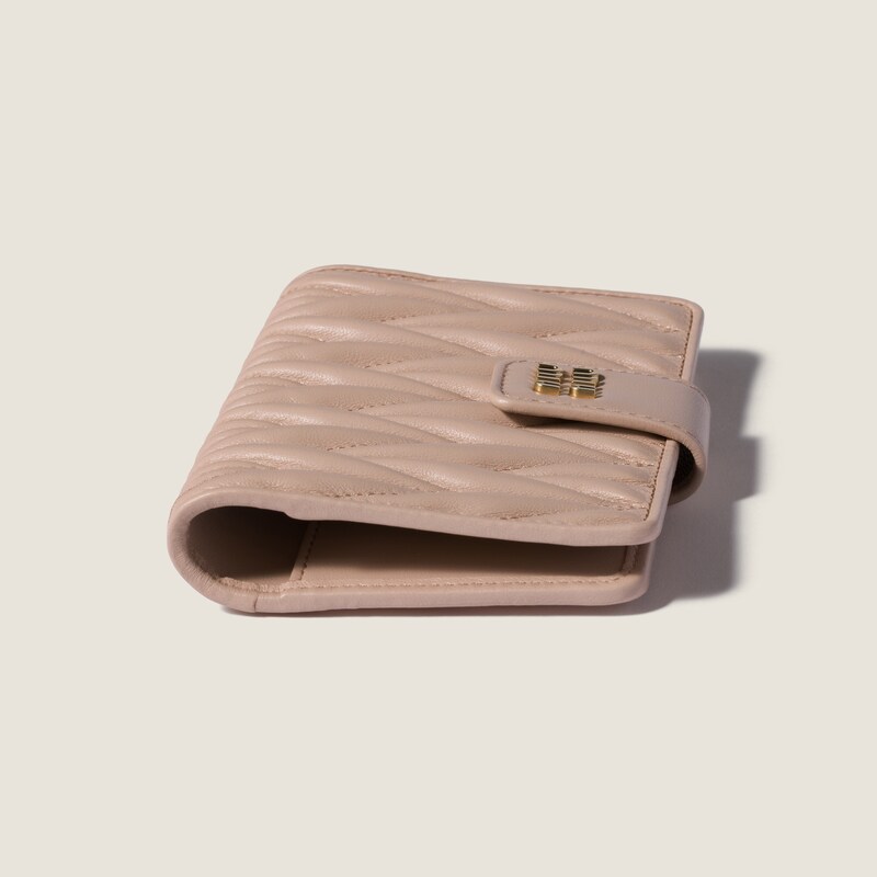 Matelassé nappa leather wallet