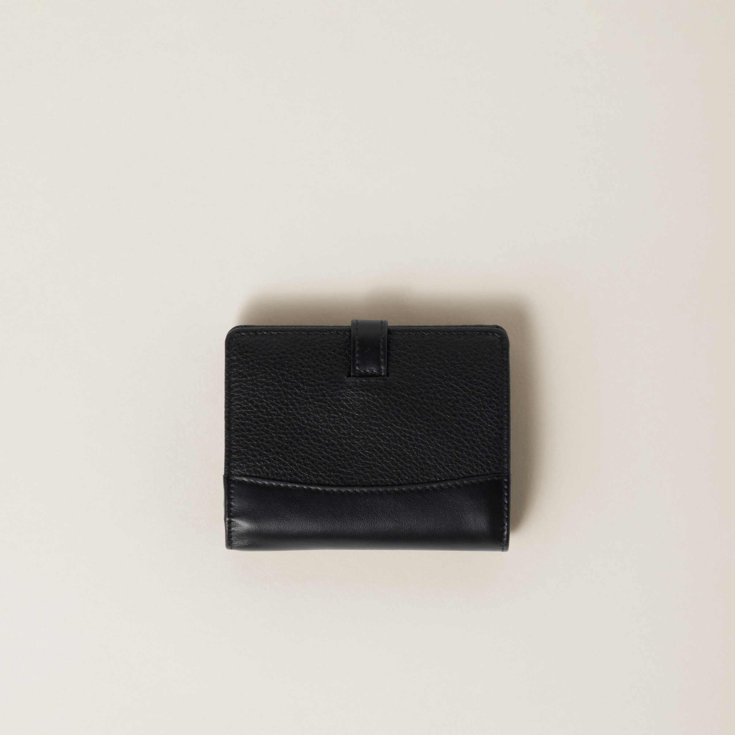 Black Small Leather Wallet | Miu Miu