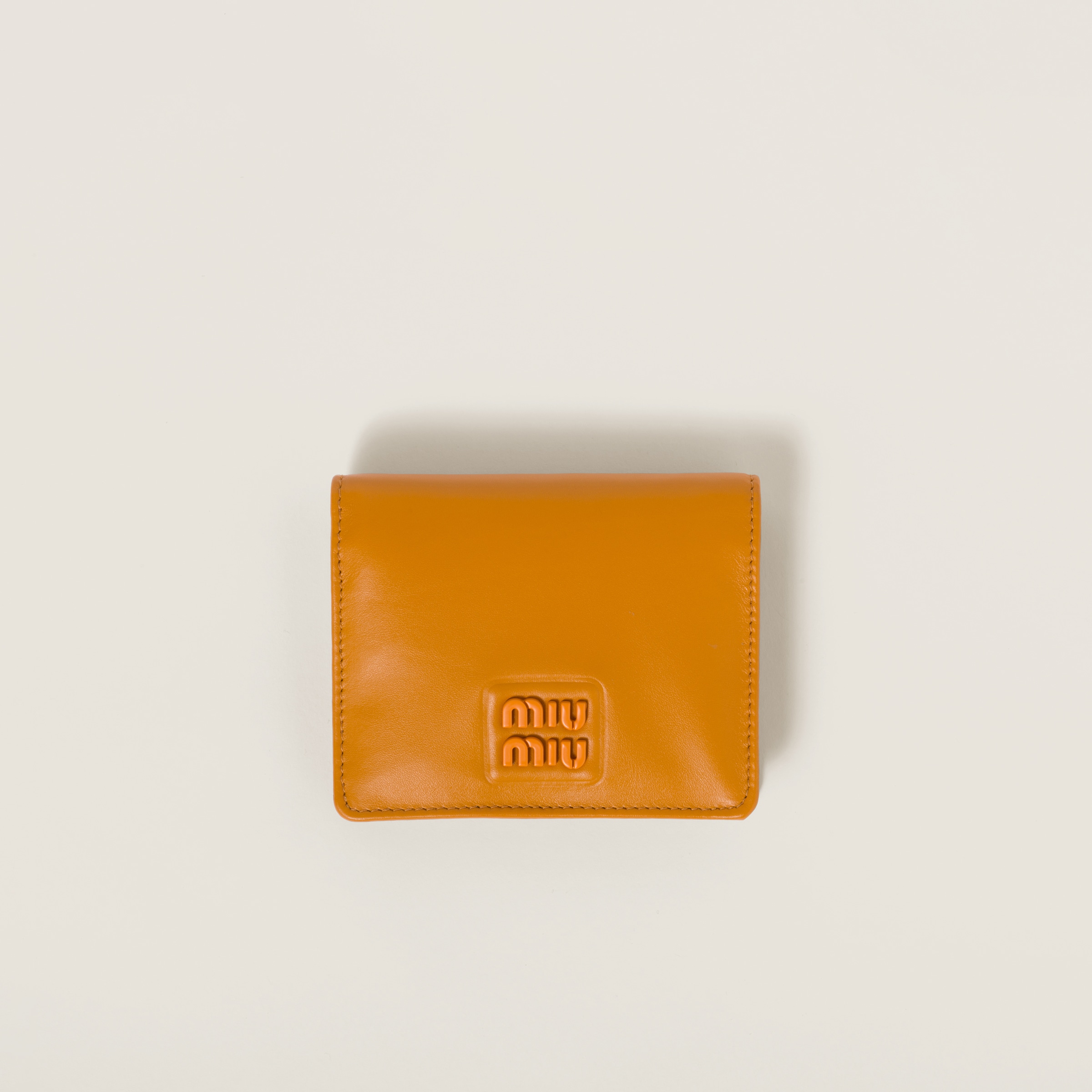 小物 miu miu leather wallet pastel yellow Yellow Small Leather Wallet | Miu Miu