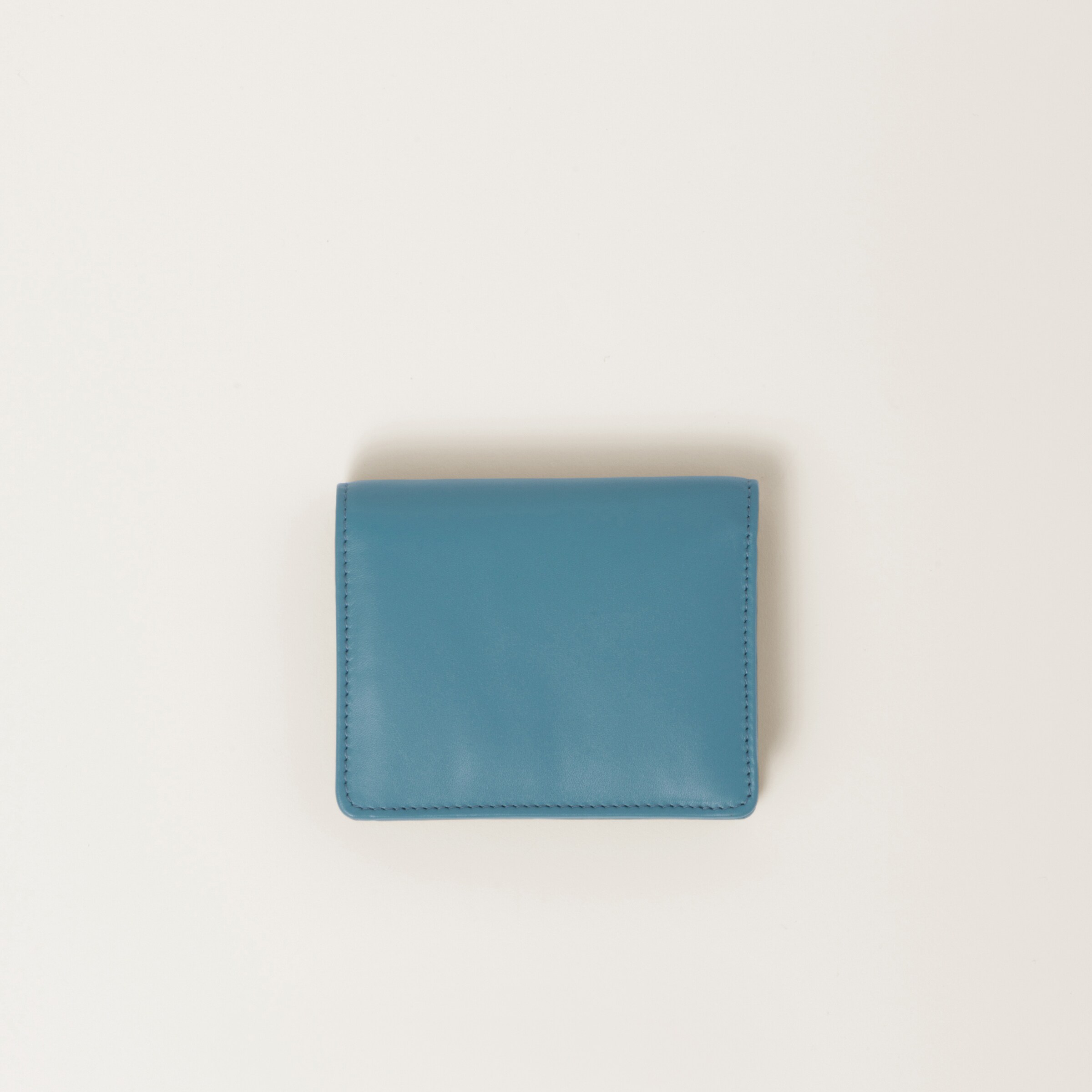 가죽 반지갑 마리나 블루 Miu Miu