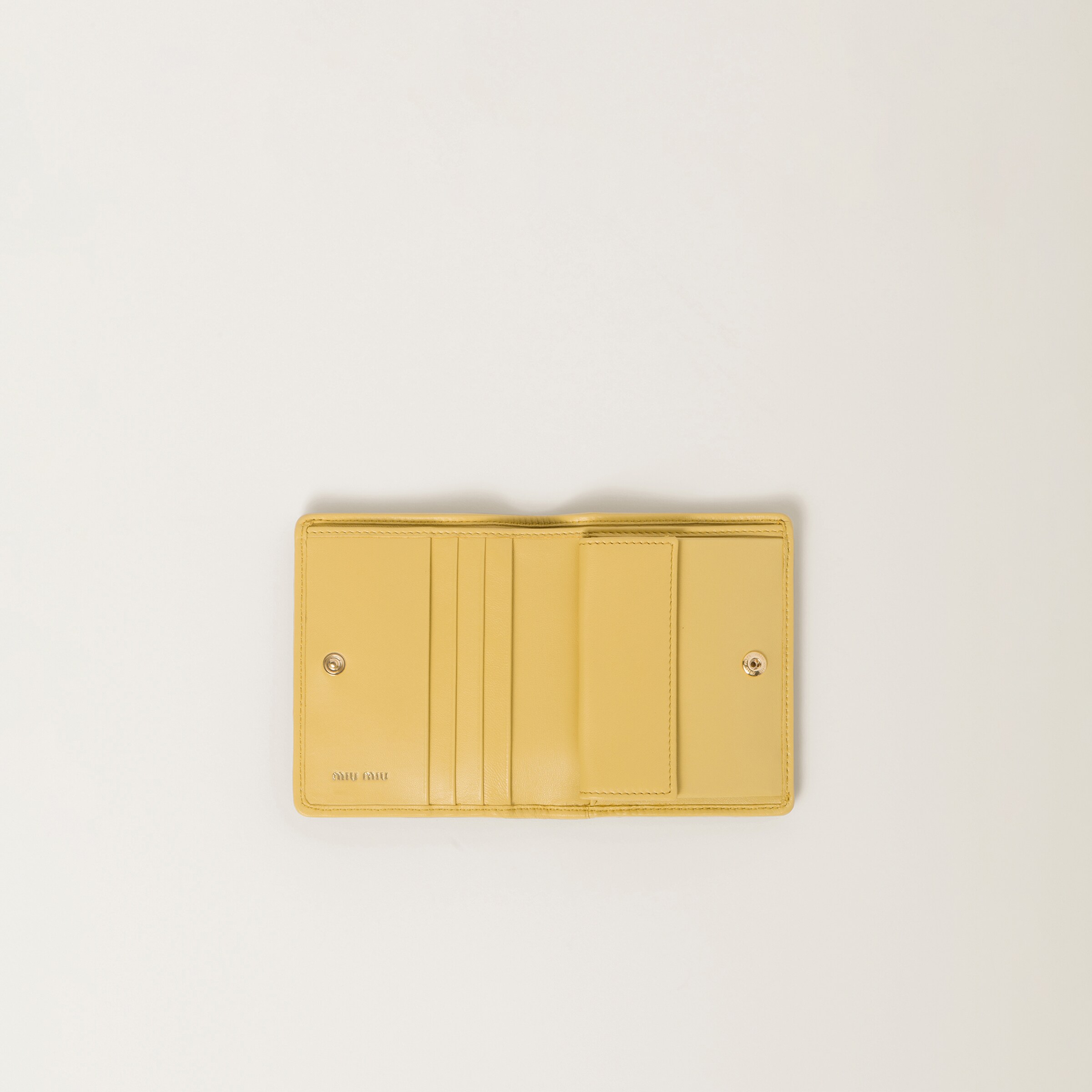 SMALL MATELASSÉ NAPPA LEATHER WALLET BLUE