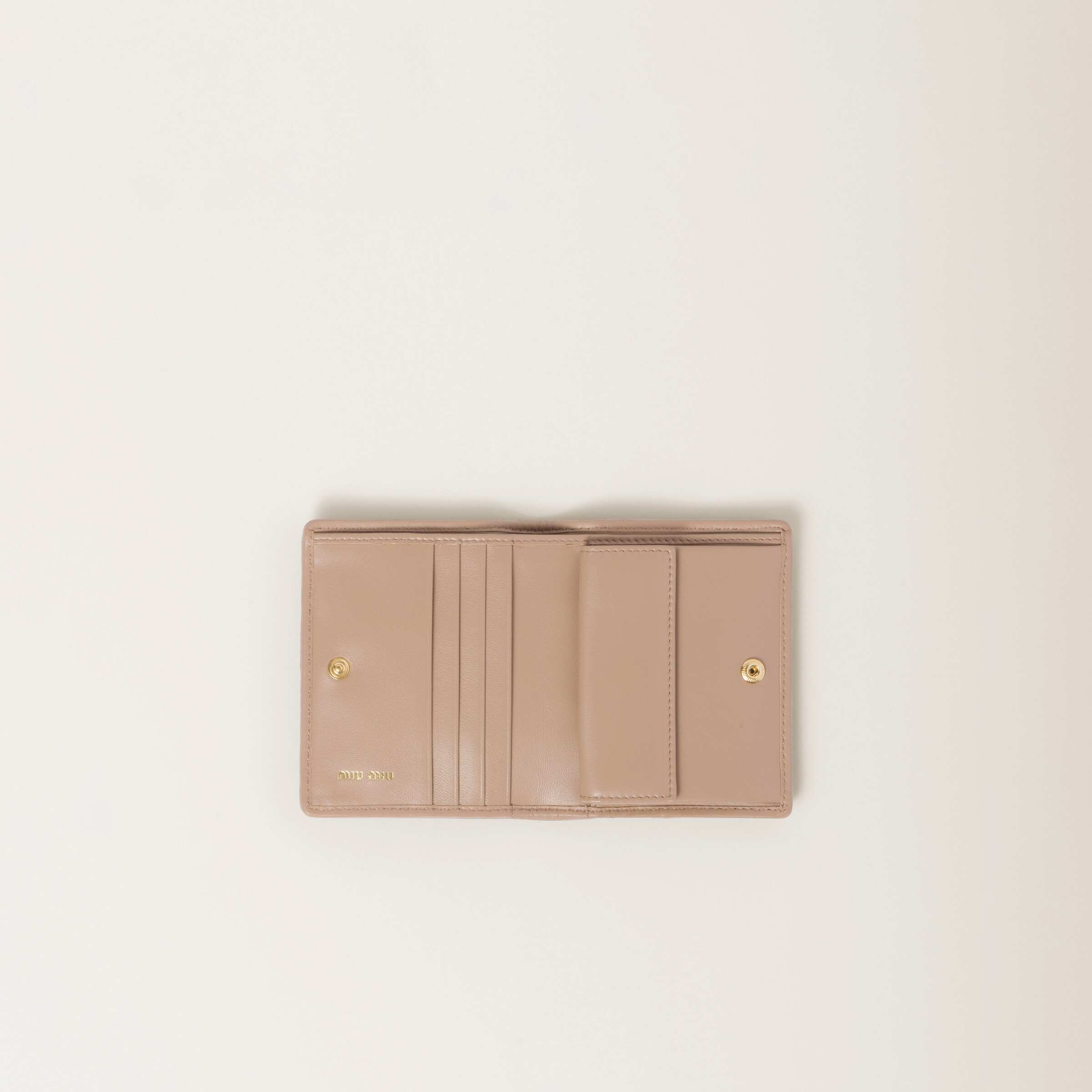MIUMIU leather Logo shoulder wallet Coin case Wallet Pochette 5MT024 Brown