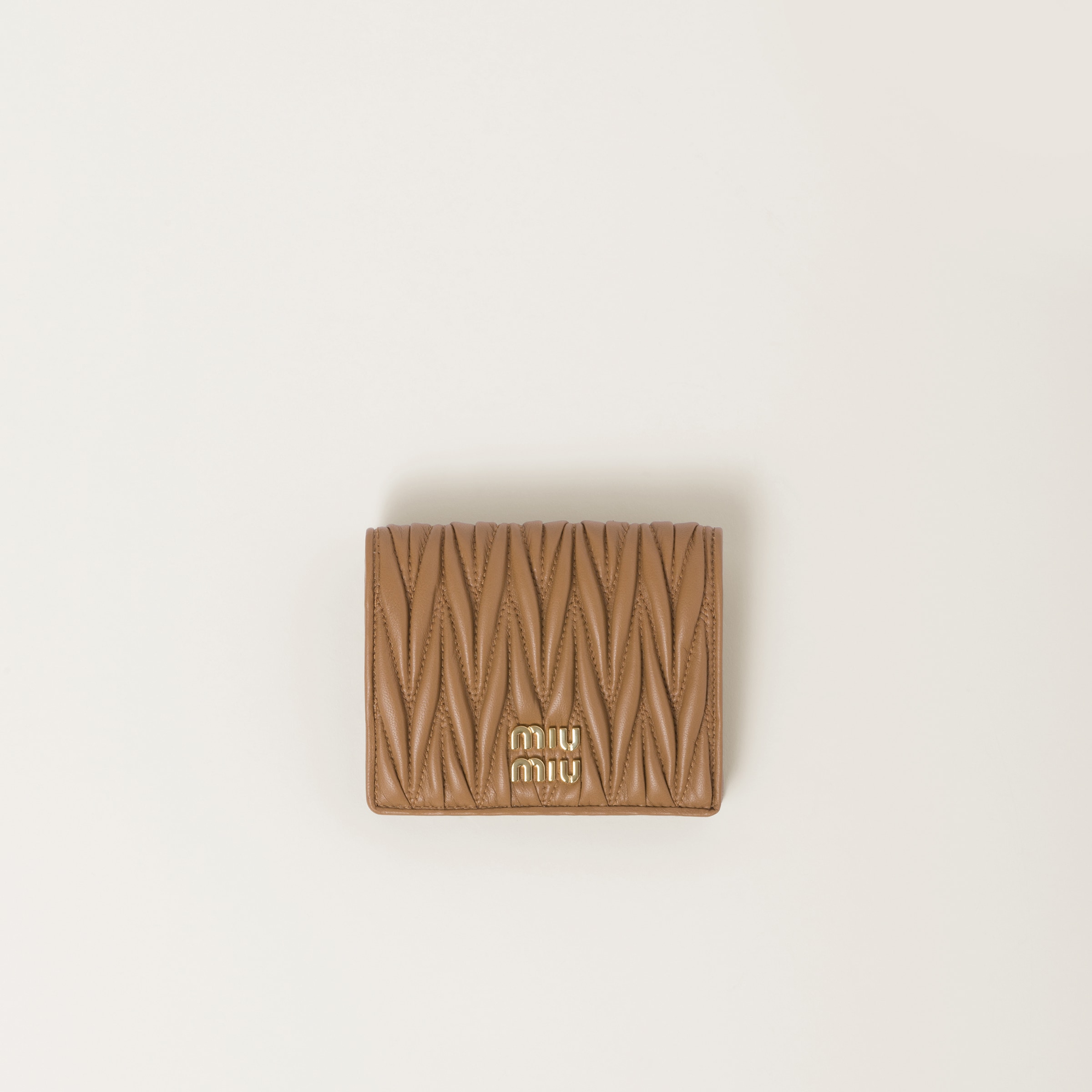 Small matelasse nappa leather wallet