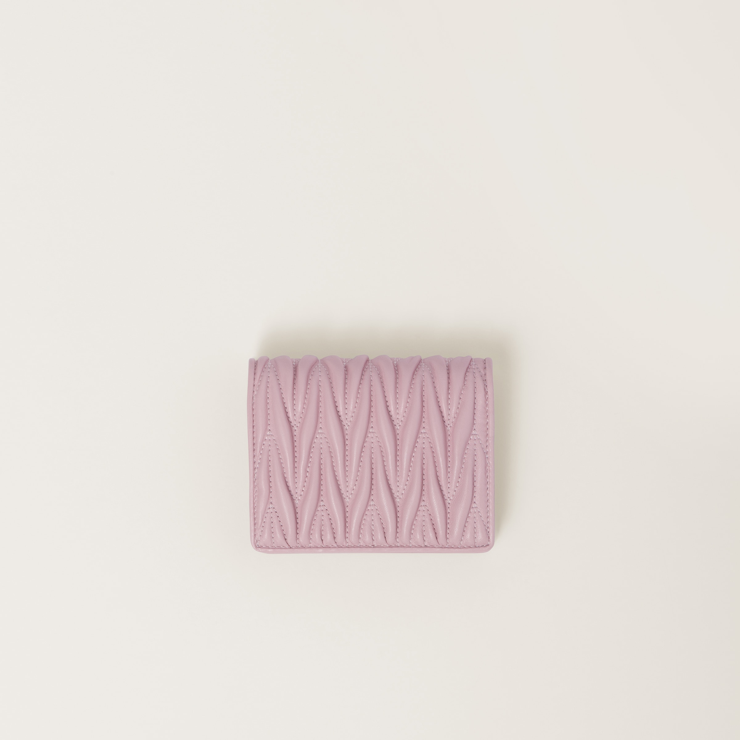 Alabaster Pink Small Matelassé Nappa Leather Wallet