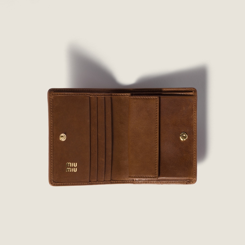 Small leather patchwork wallet