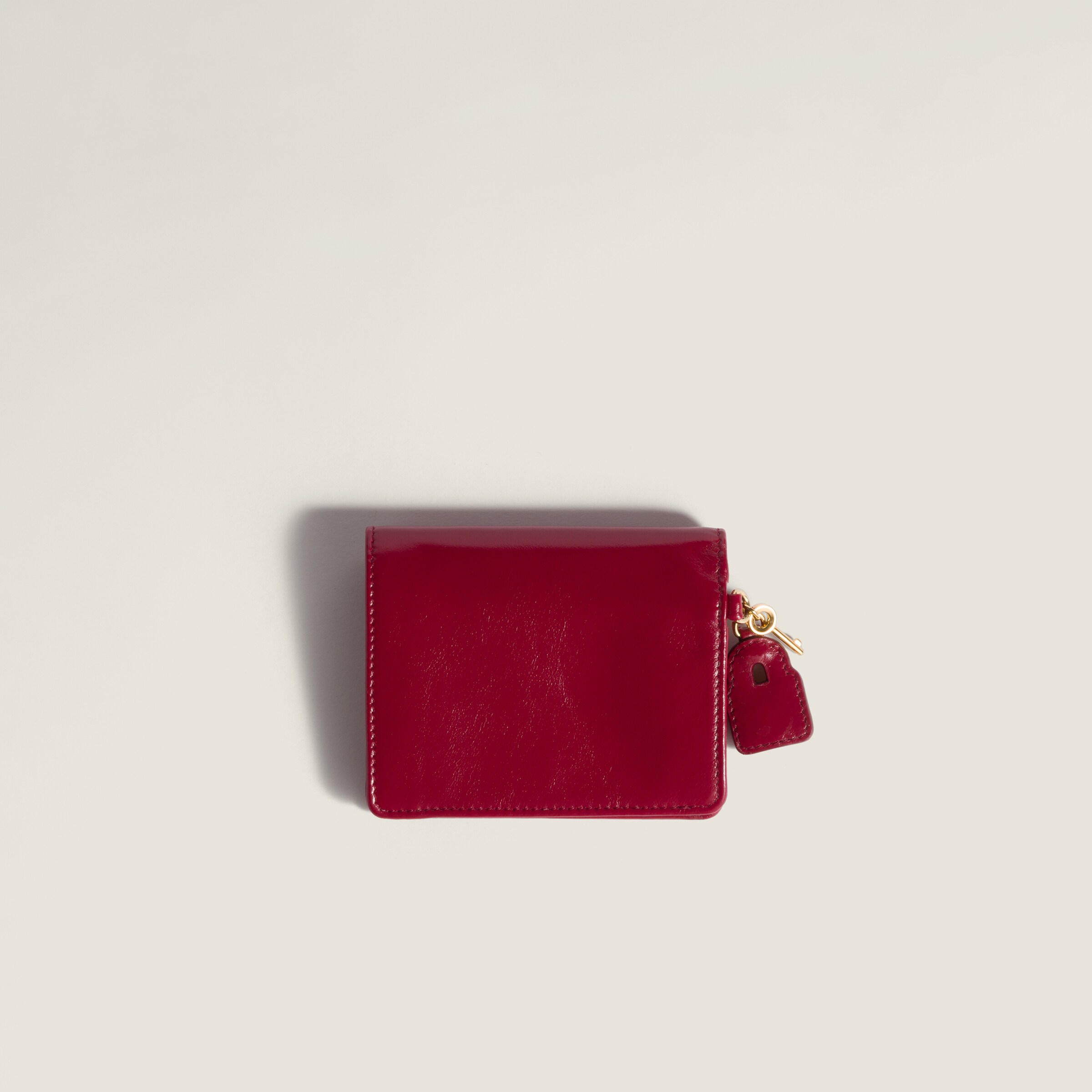 Ruby Red Small Leather Wallet | Miu Miu - United States