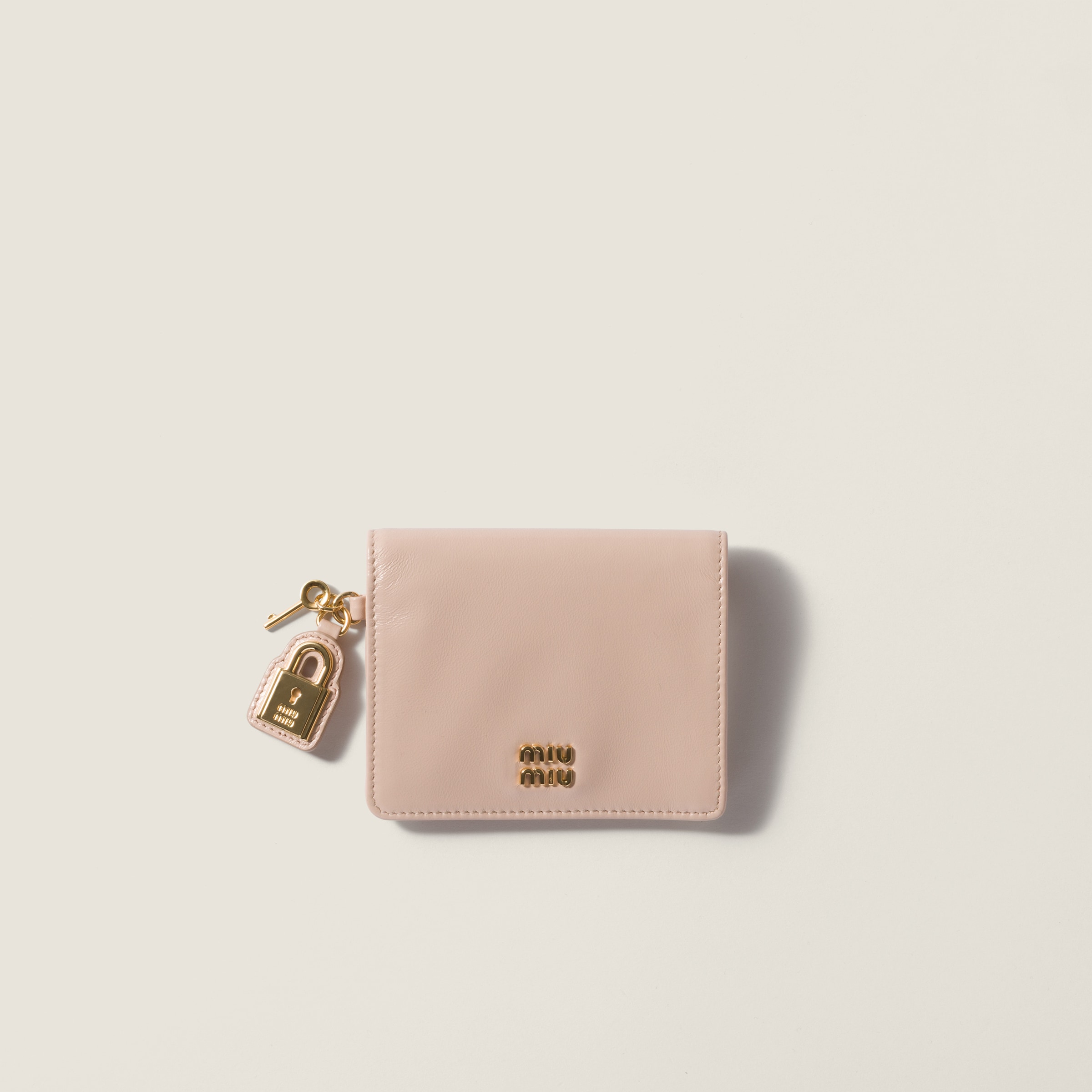 Black Small Matelassé Nappa Leather Wallet | Miu Miu