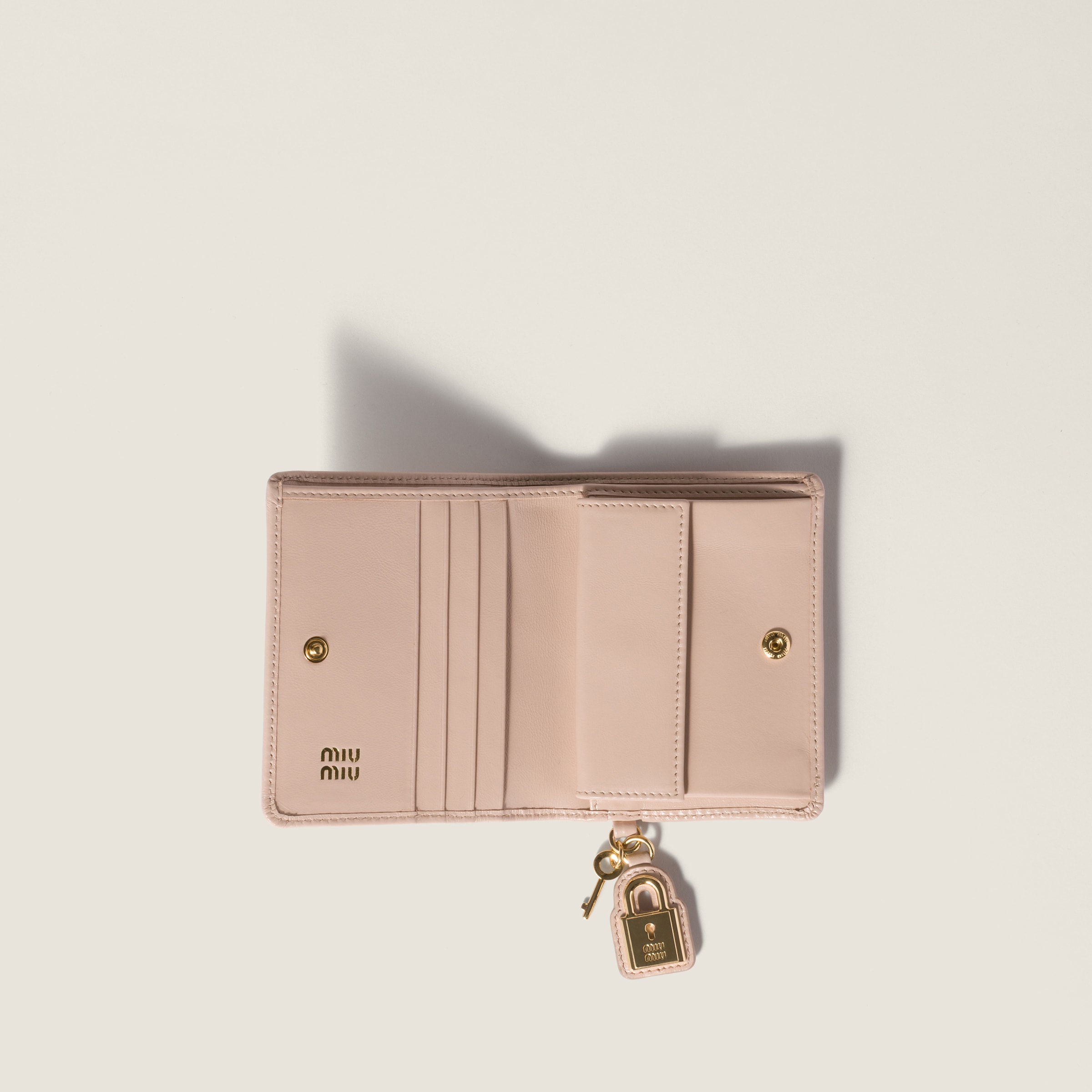 Powder Pink Small Leather Wallet | Miu Miu