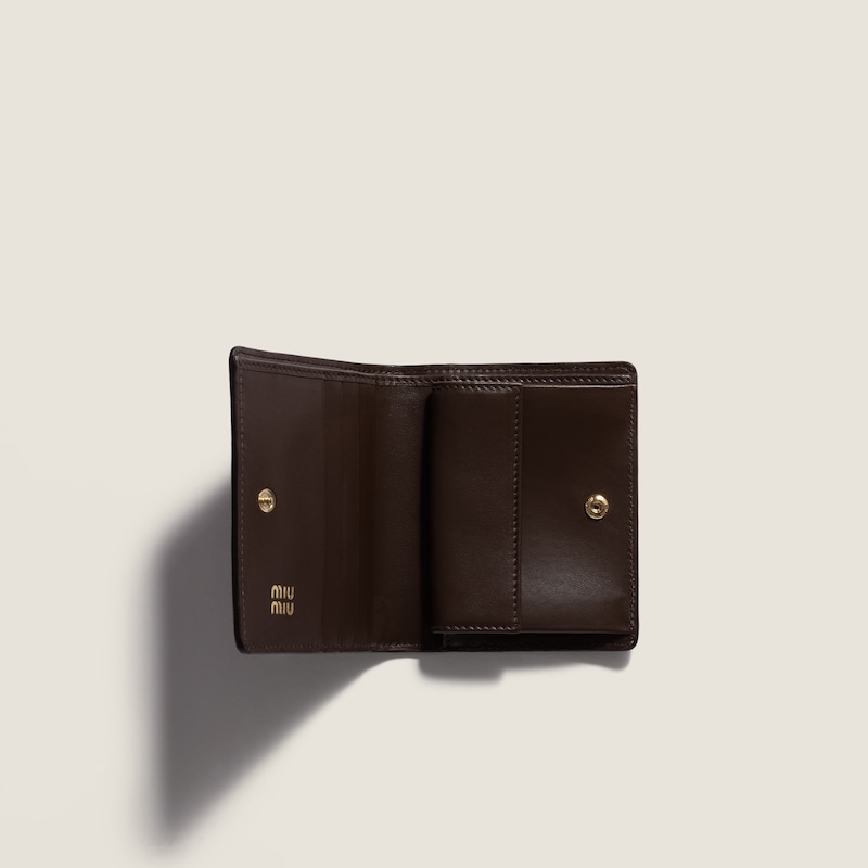 Petit portefeuille en cuir à imprimé croco