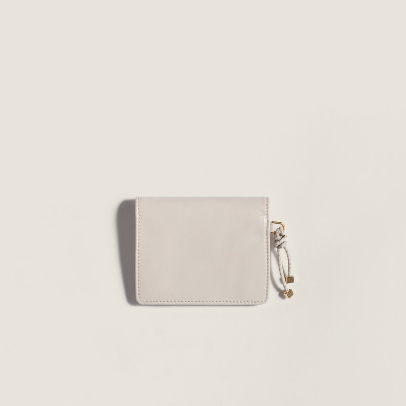 Small shiny leather wallet