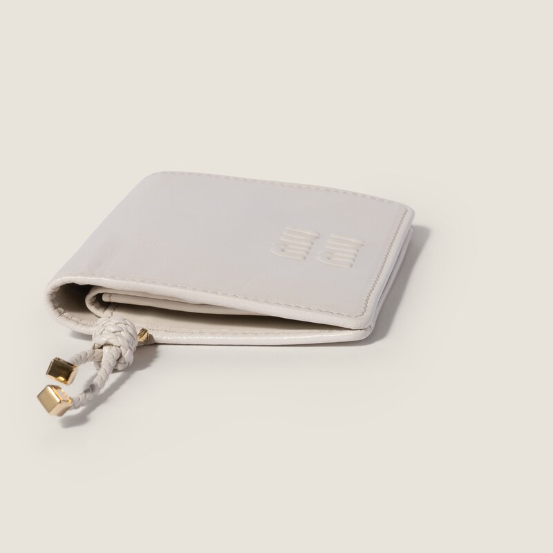 Small shiny leather wallet