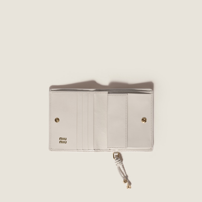 Small shiny leather wallet