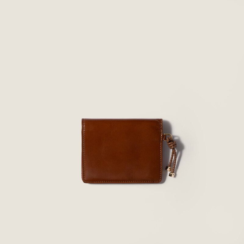 Small shiny leather wallet