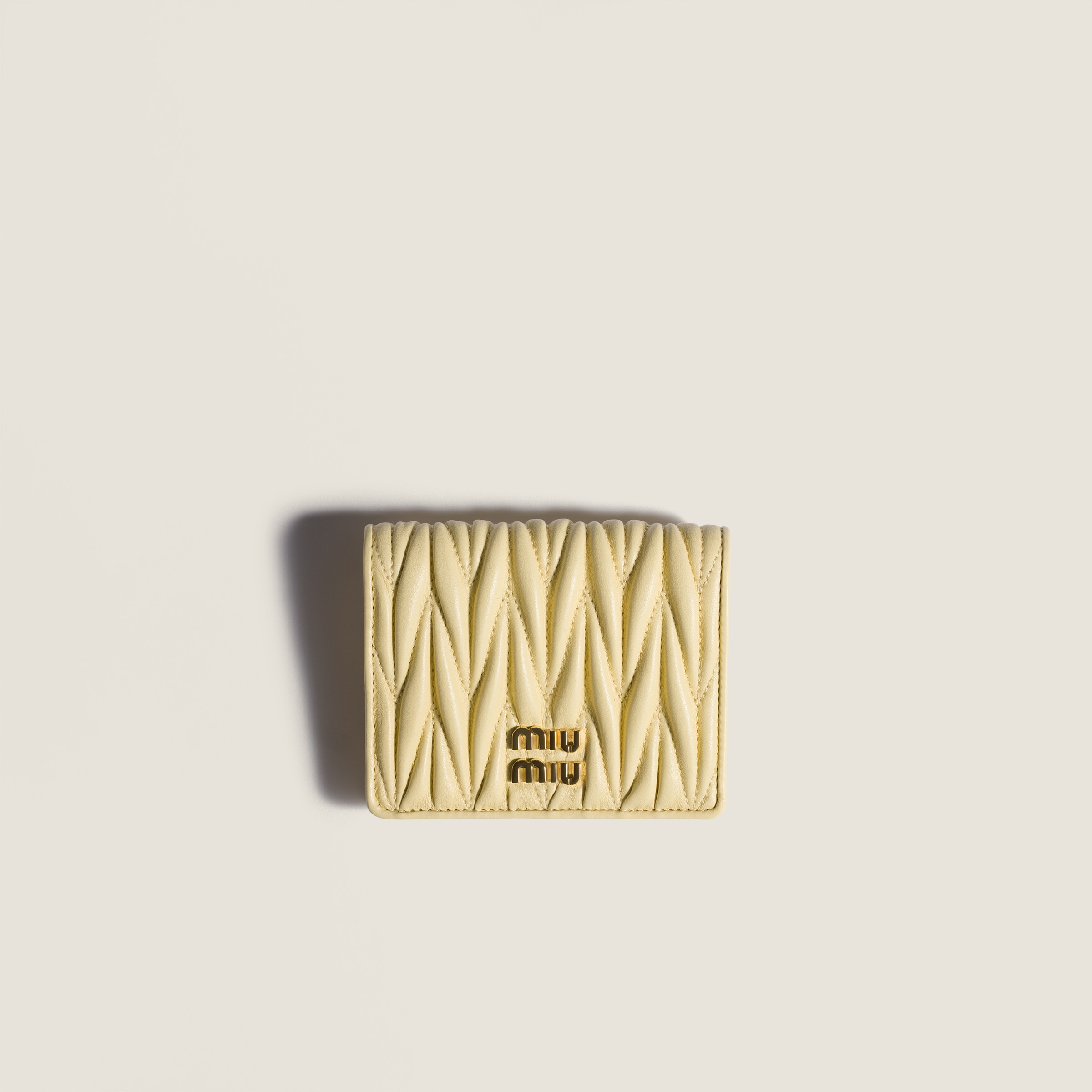 Small matelassé nappa leather wallet from Miu Miu - $695