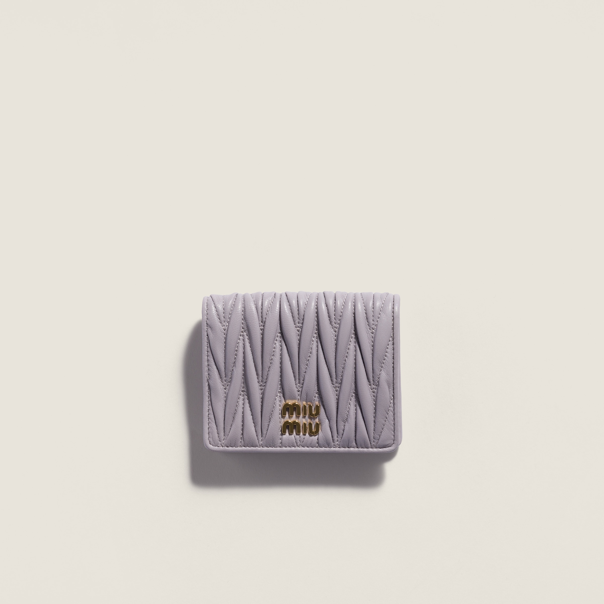 Wisteria Small Matelassé Nappa Leather Wallet | Miu Miu