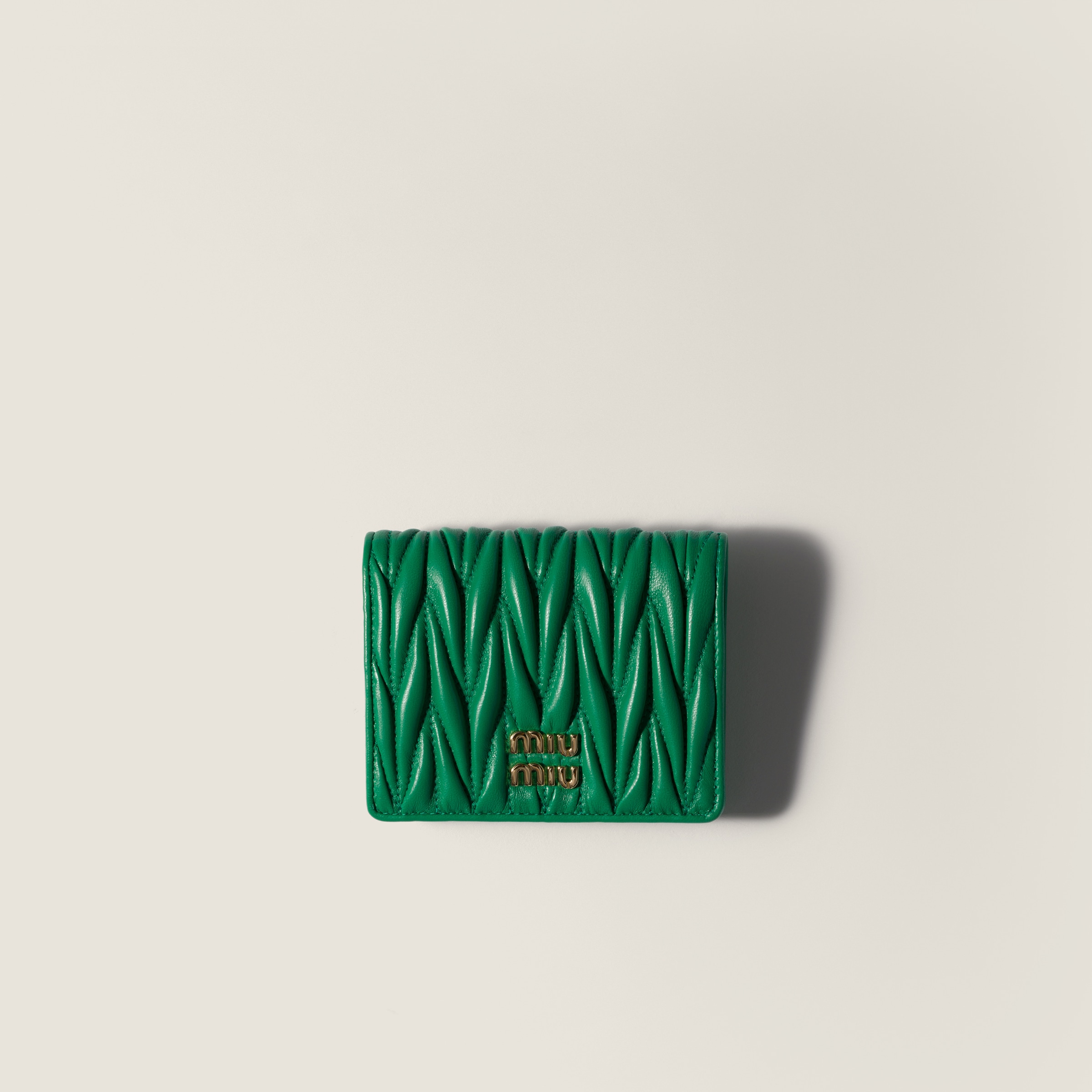 Small matelassé nappa leather wallet from Miu Miu - $695
