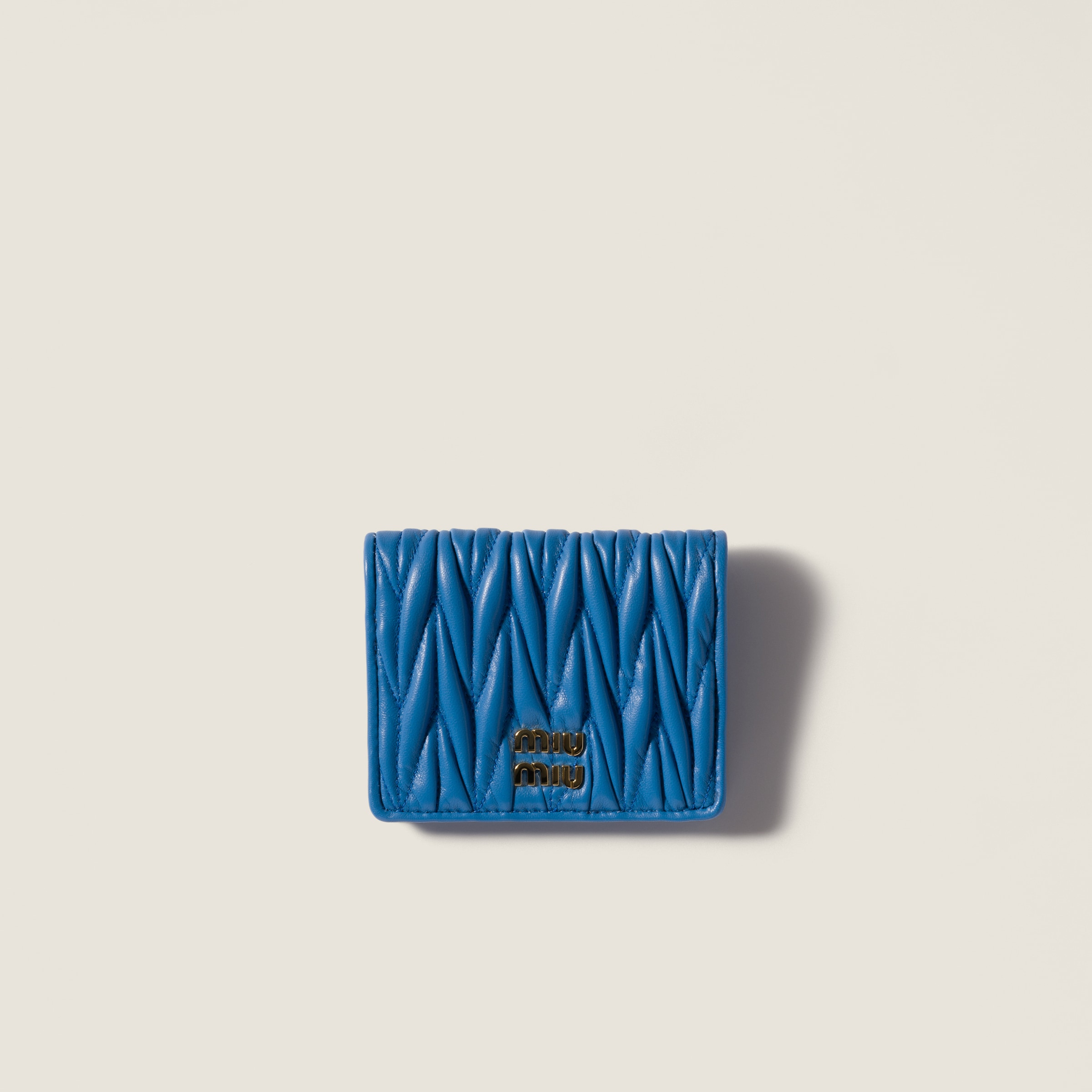 Small matelassé nappa leather wallet from Miu Miu - $695