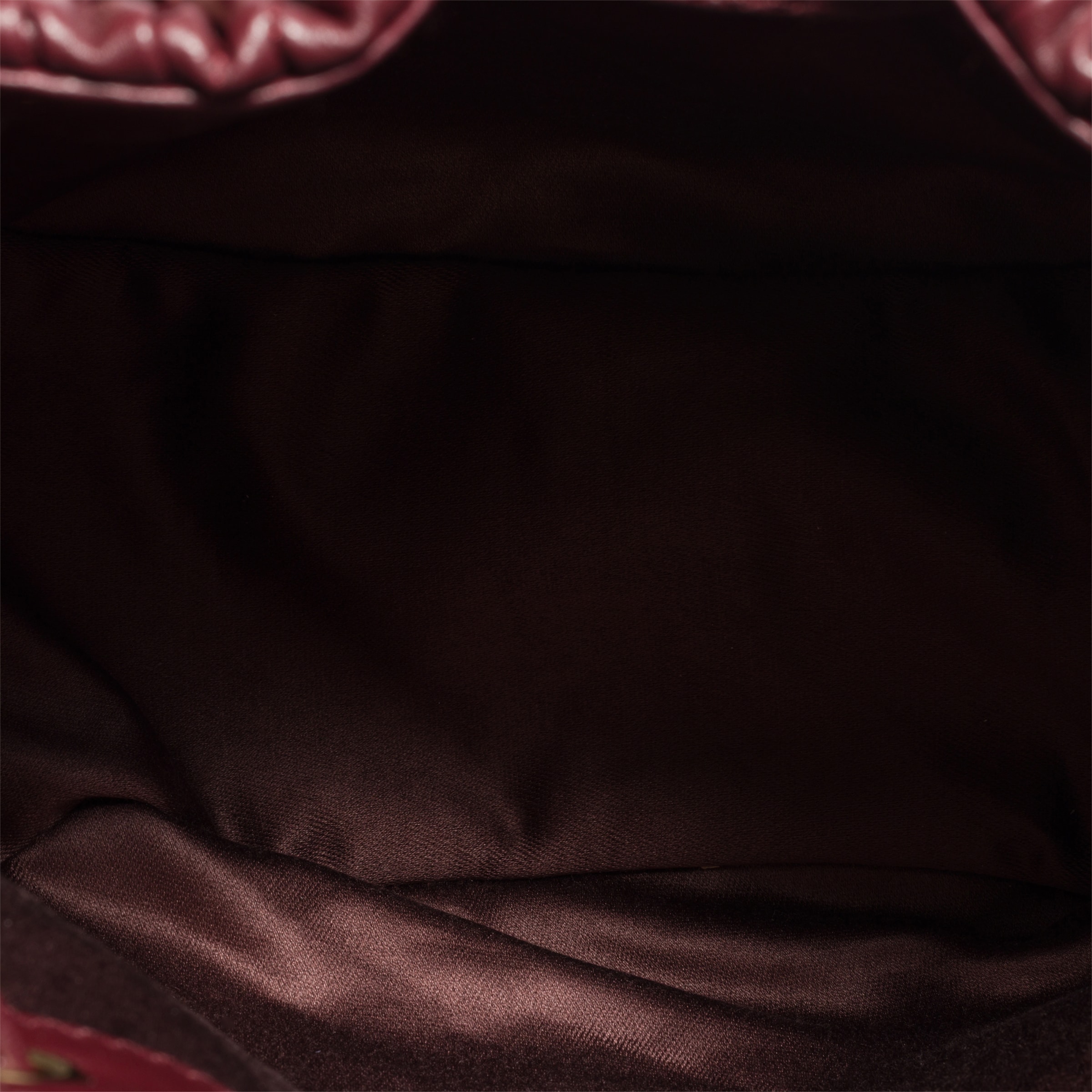 Miu Miu Logo Pouch In Burgundy