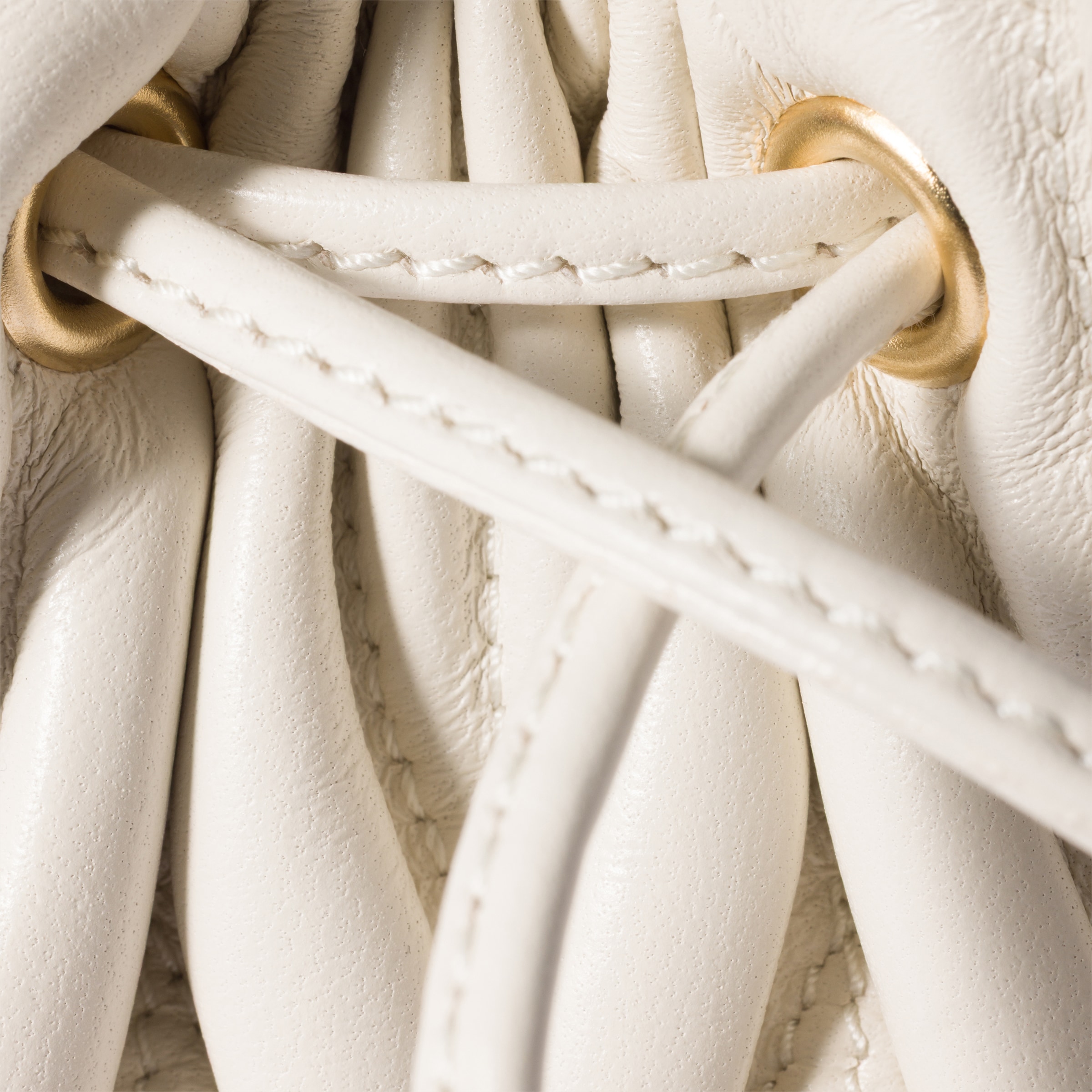 White Matelassé Nappa Leather Pouch | Miu Miu