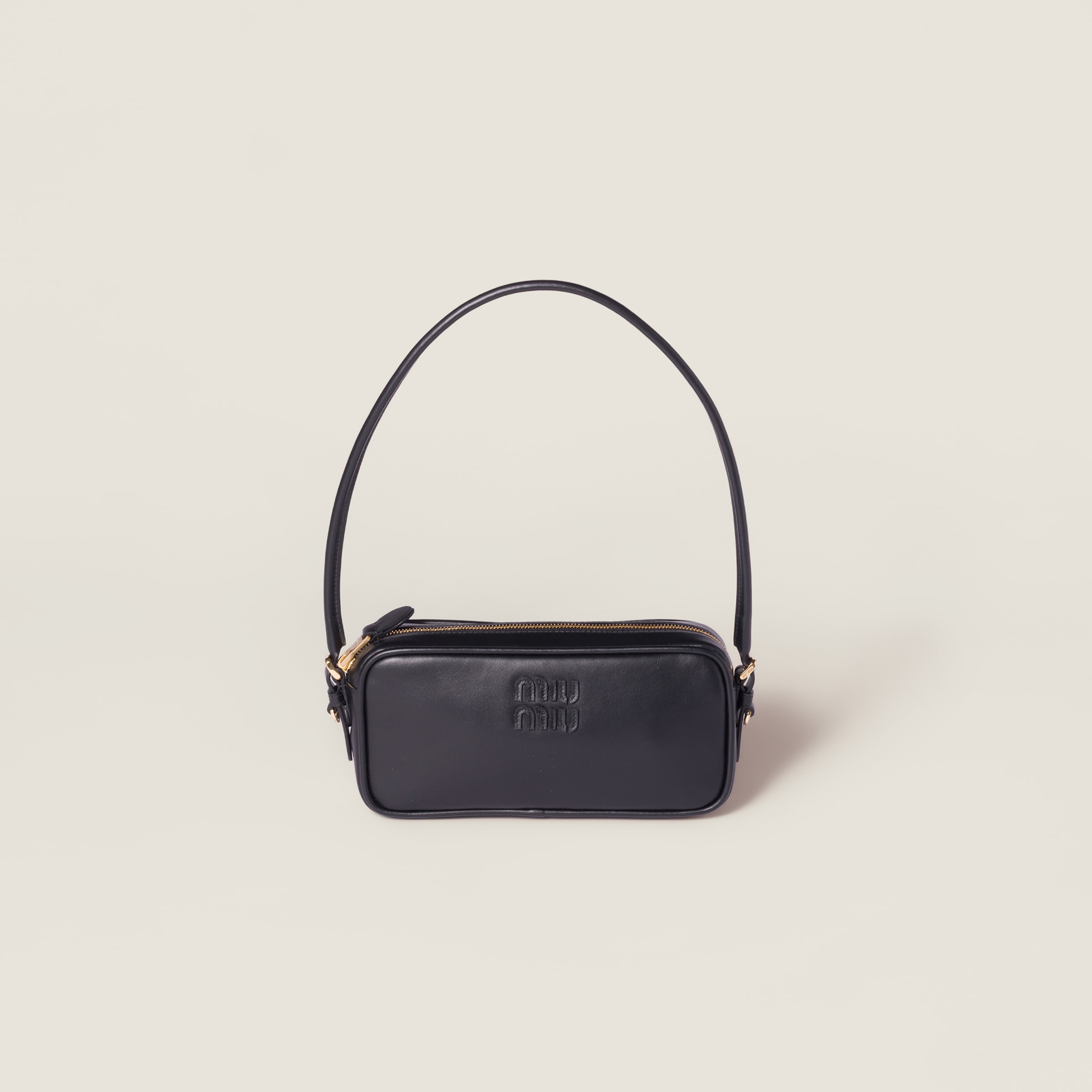 ダークブラウン ナッパレザー ポケットバッグ | Miu Miu