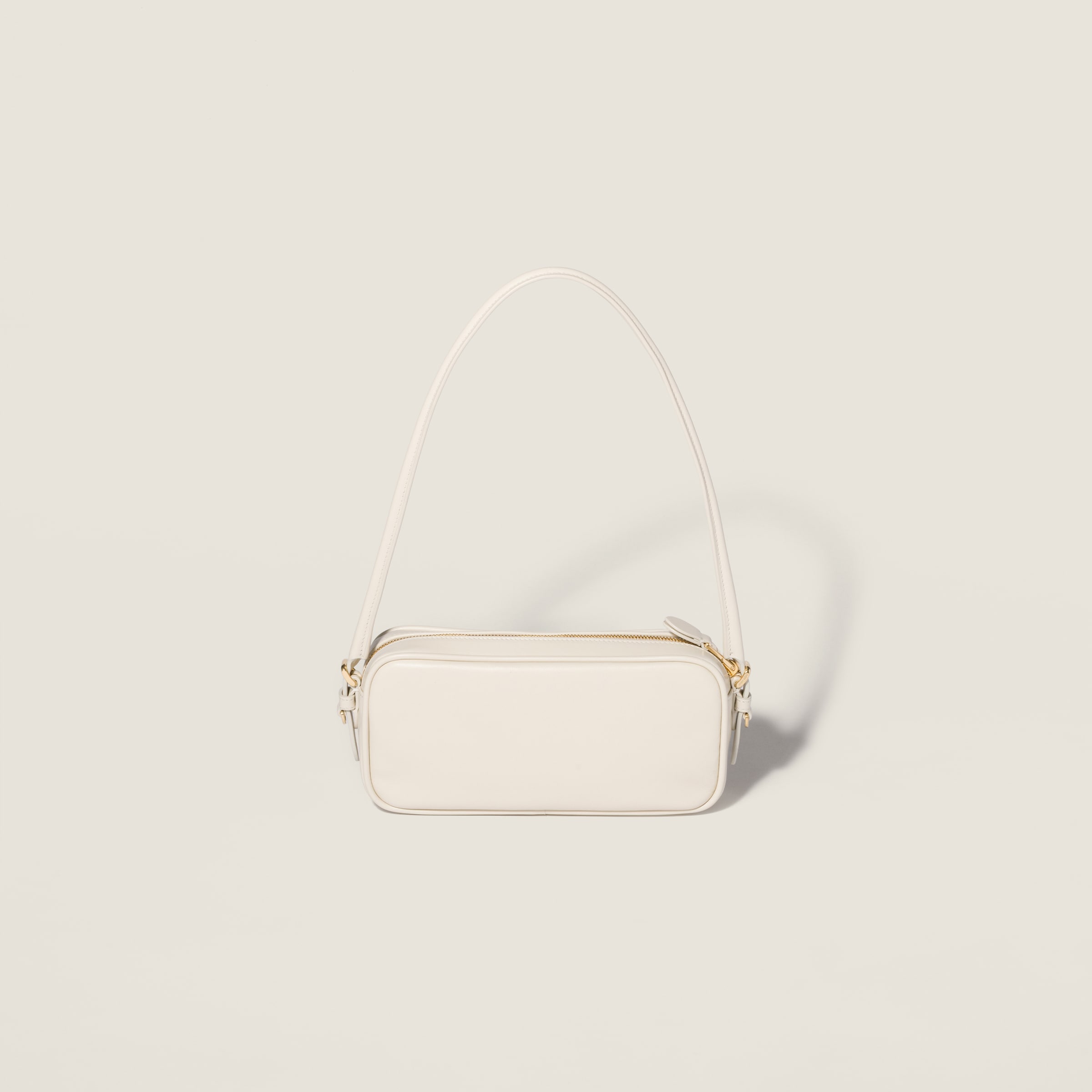Chalk White Leather Pouch | Miu Miu